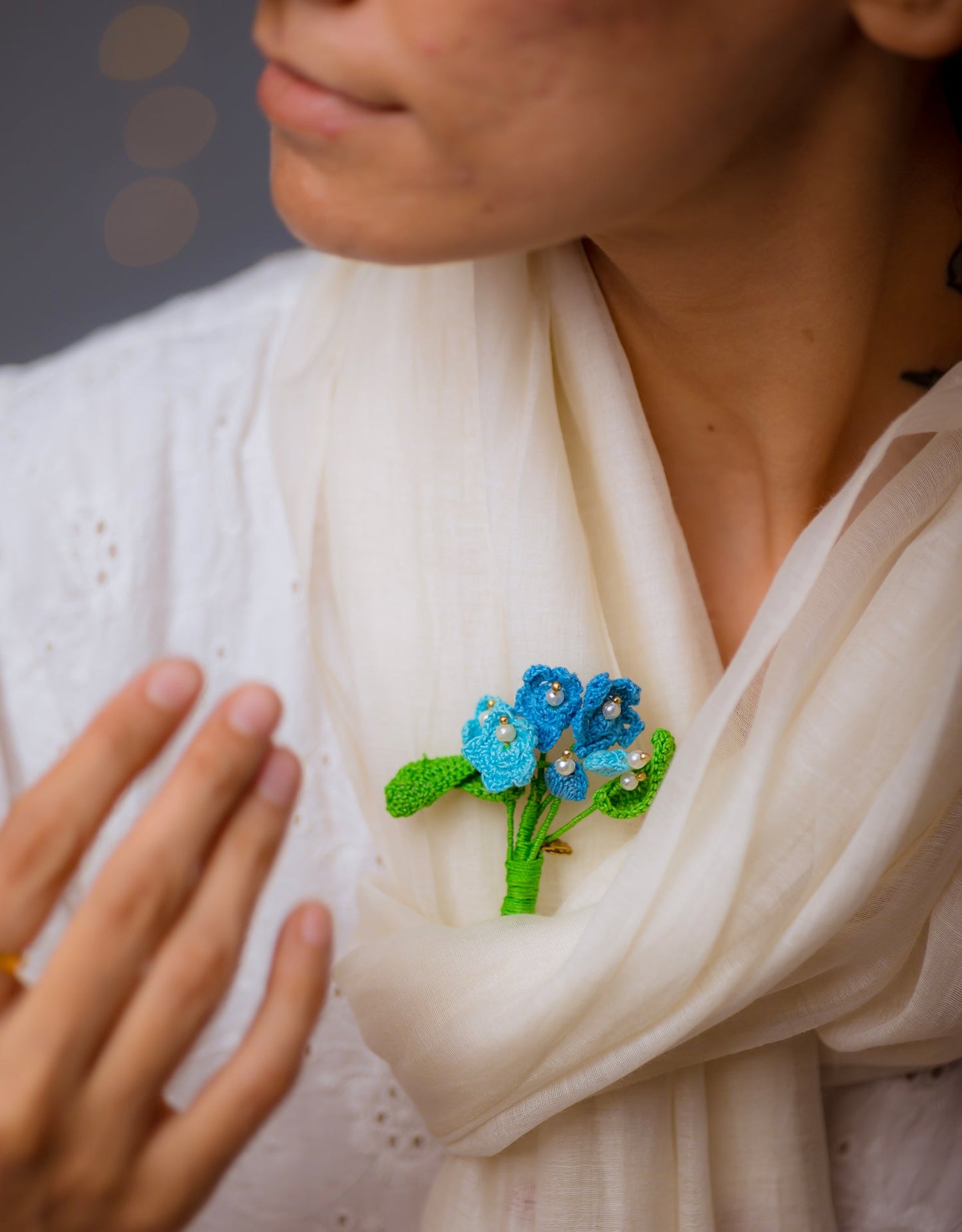 Handcrafted Pearl Jewel Brooch