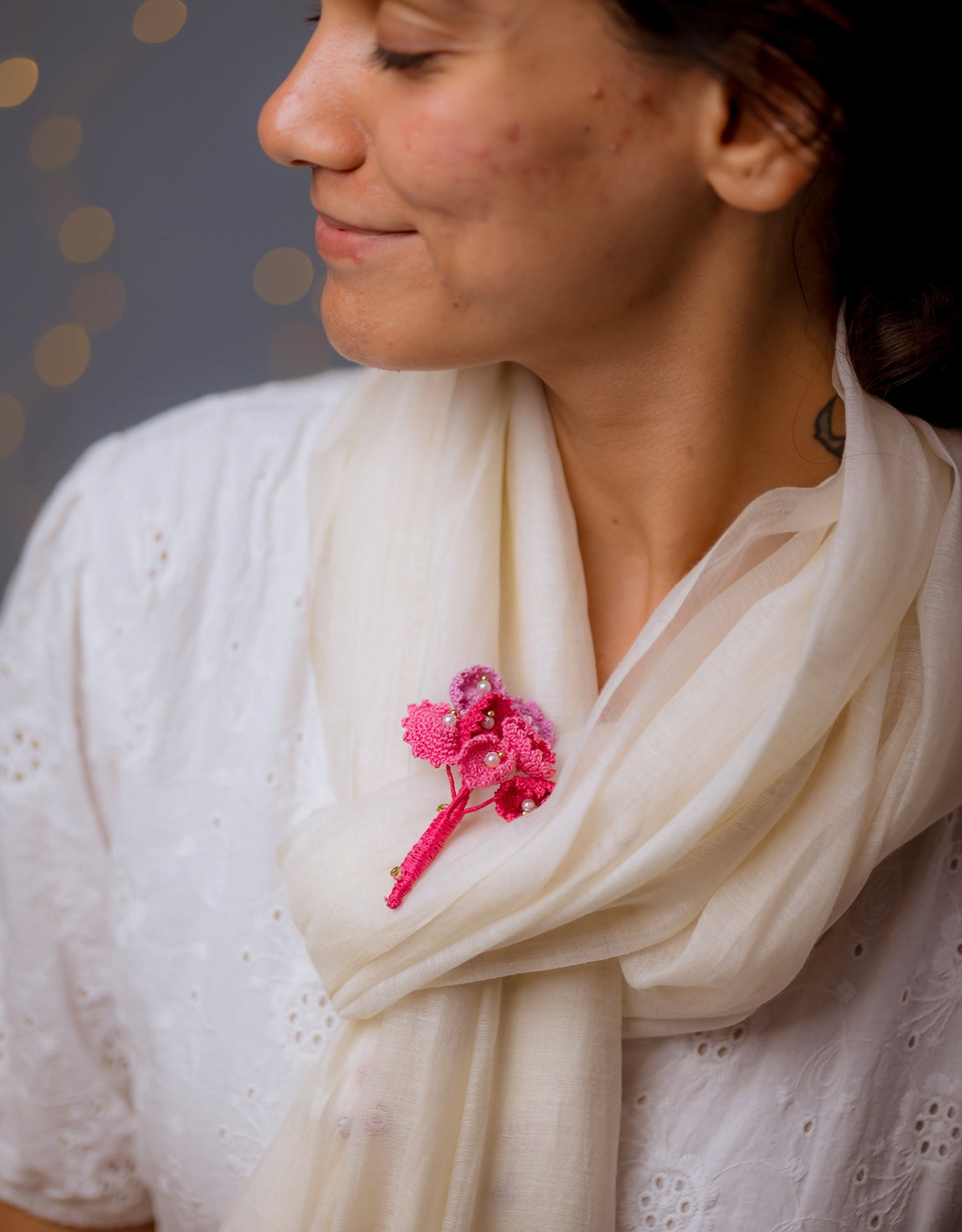 Handcrafted Popies Brooch