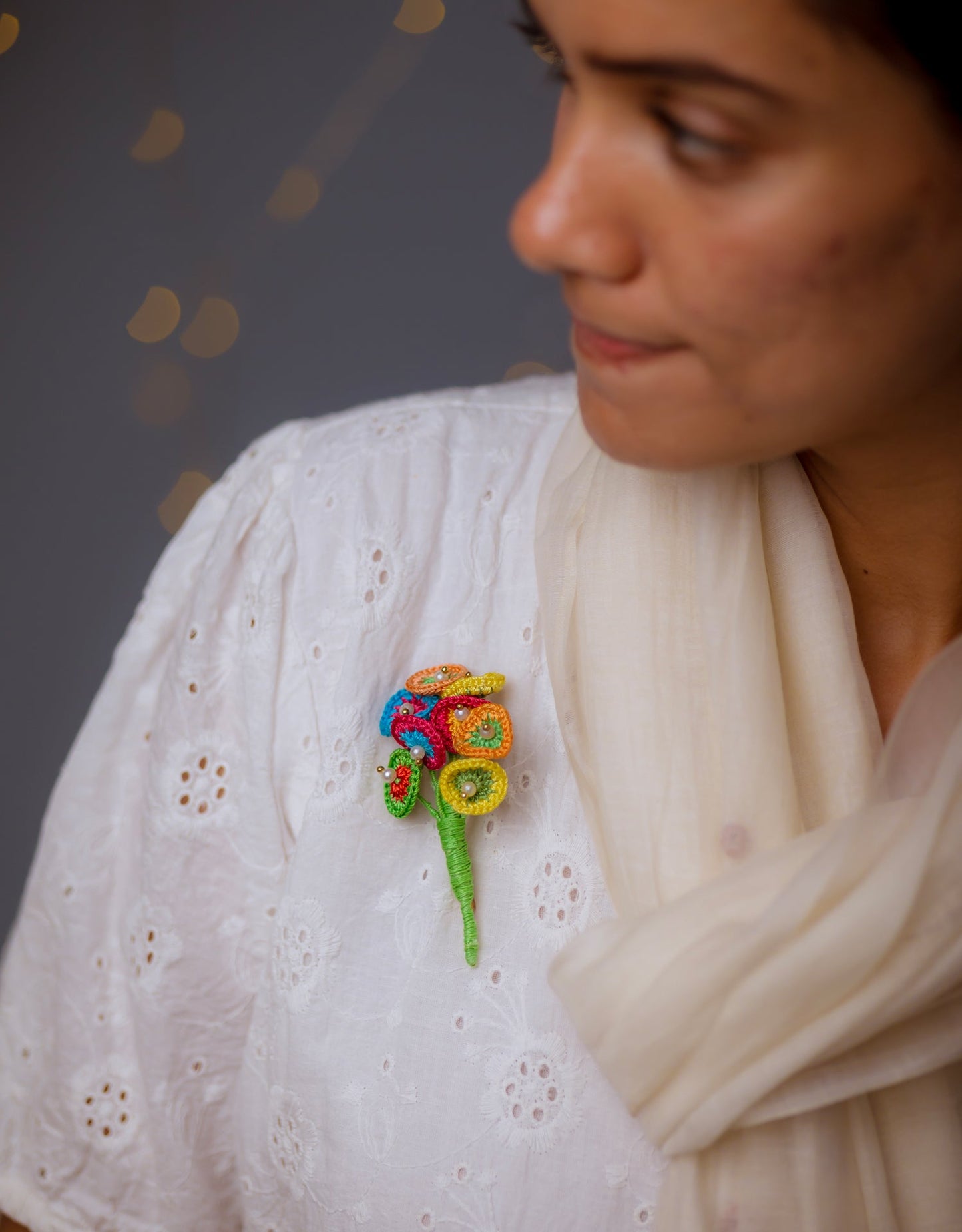 Handcrafted Mandala Small Coins Brooch