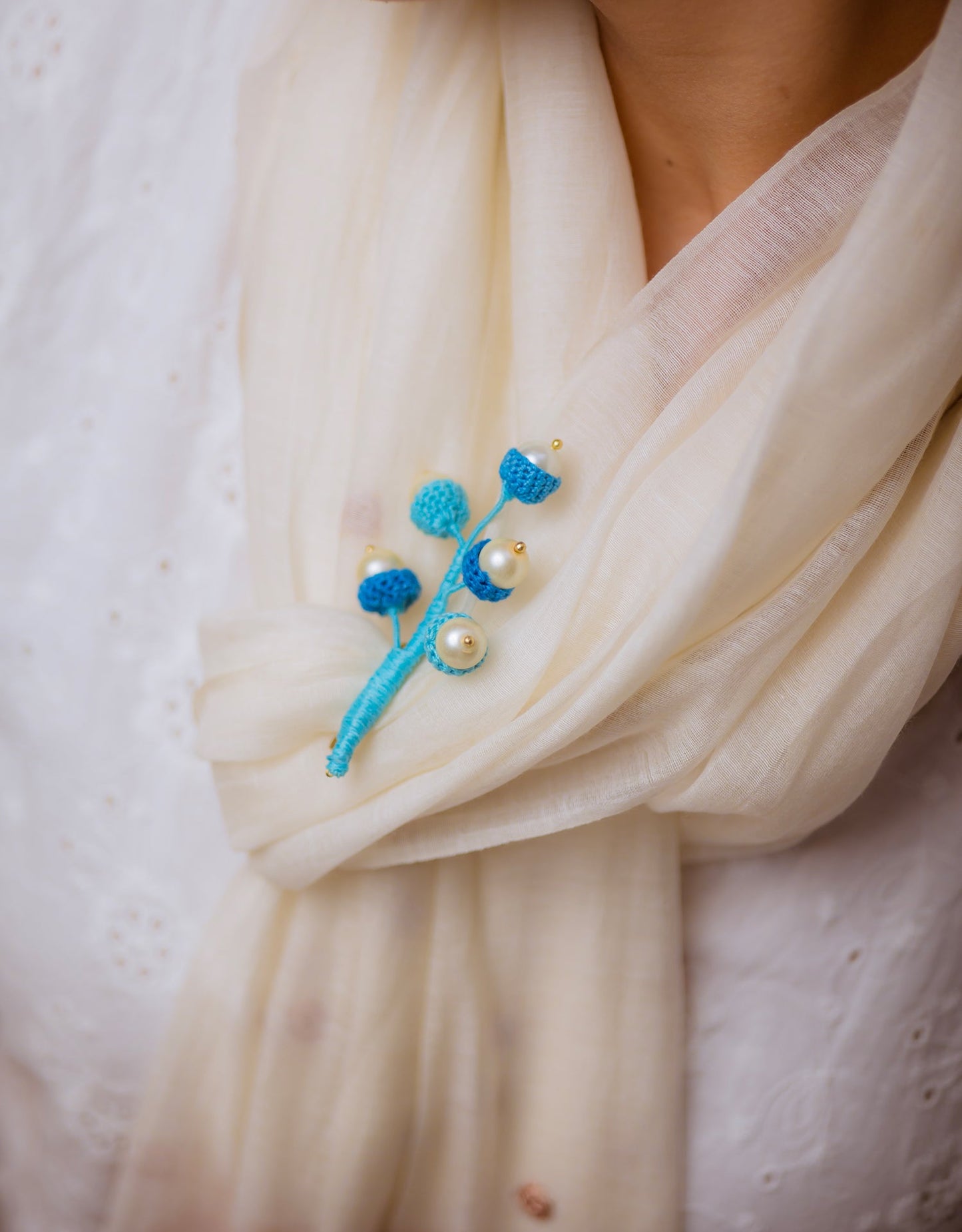Pearl Jewel Handcrafted Brooch
