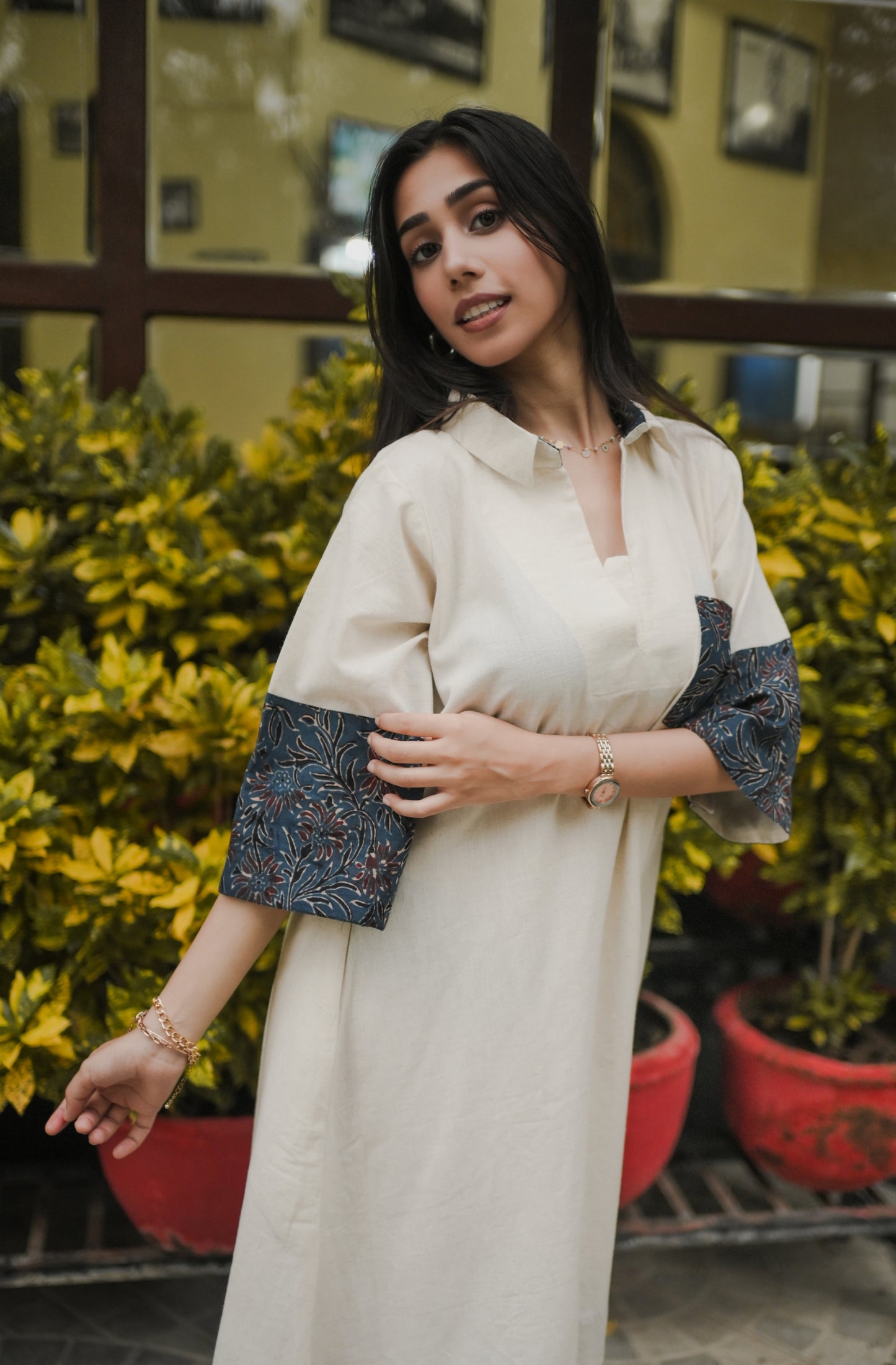 Minimal Muse Cotton Shirt Dress