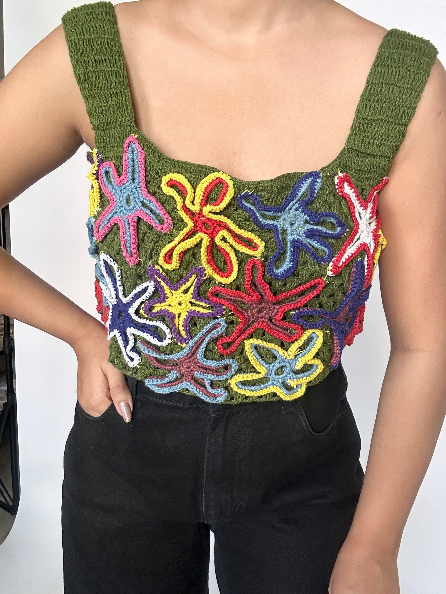 Starry Night Crochet Top