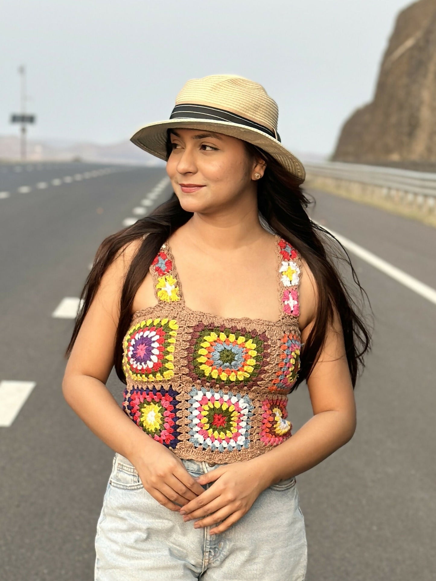 Brown Handmade Top