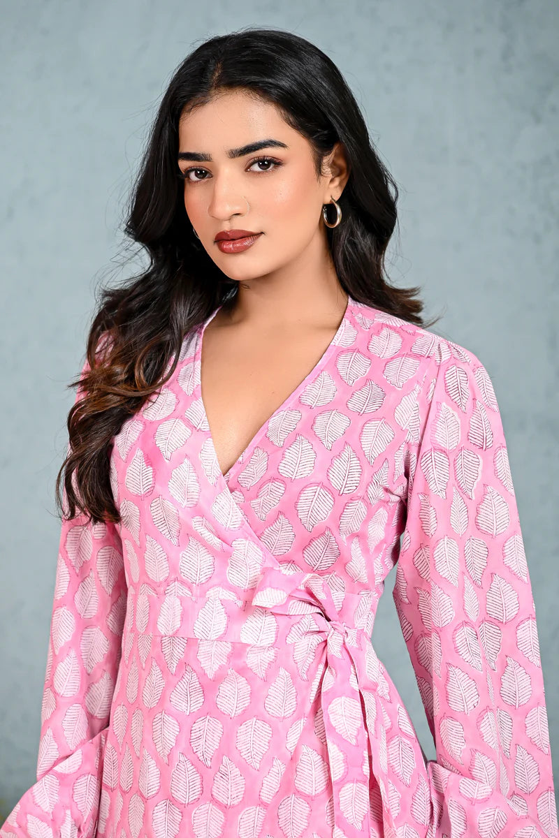 Pink Wrap Around Dress