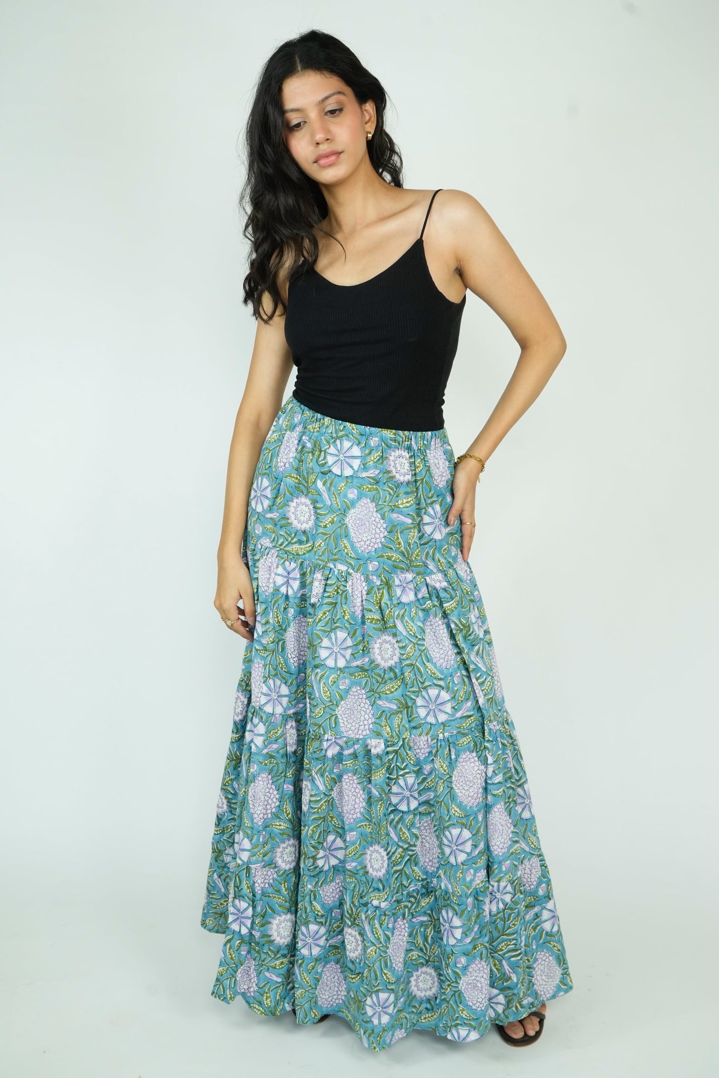 Tiered Maxi Skirt