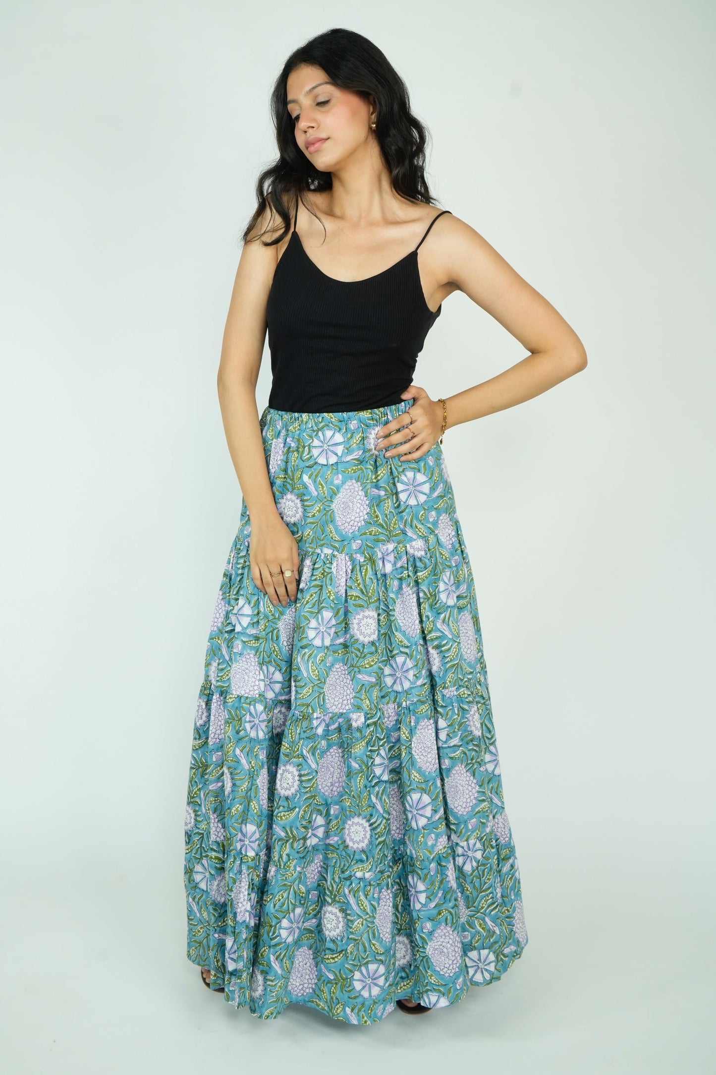 Tiered Maxi Skirt