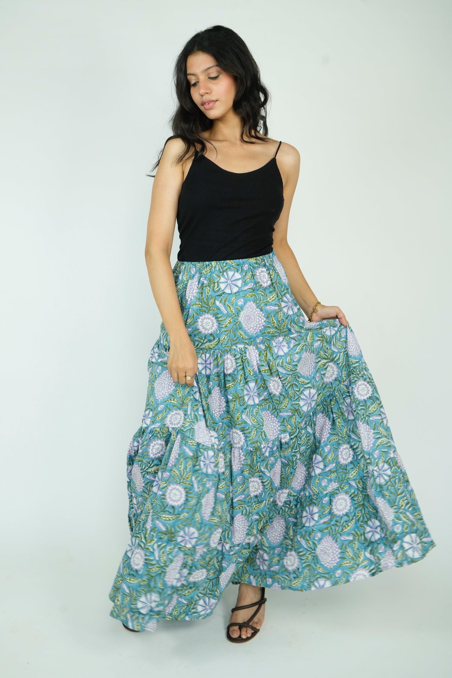 Tiered Maxi Skirt