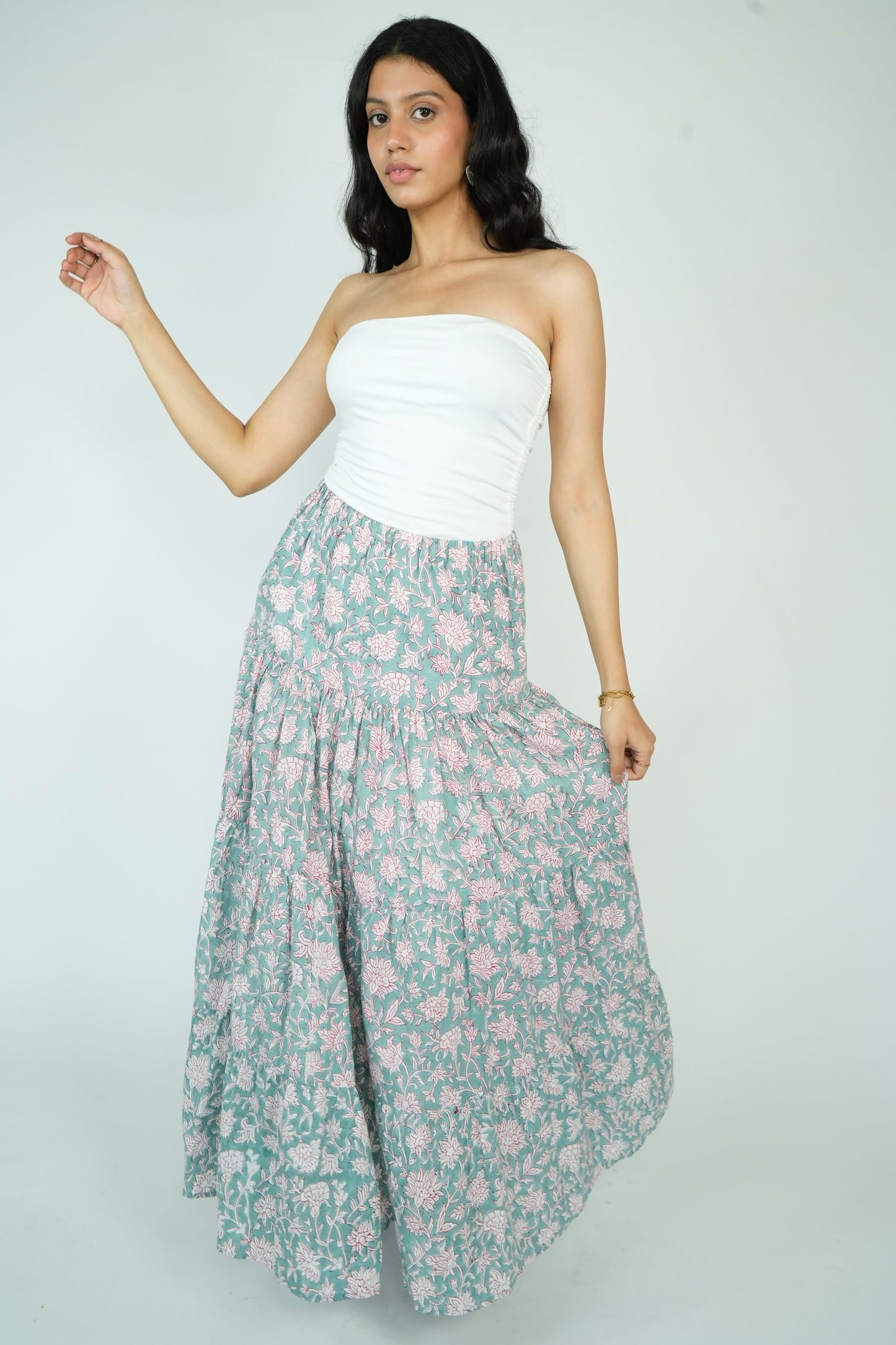 Tiered Maxi Skirt
