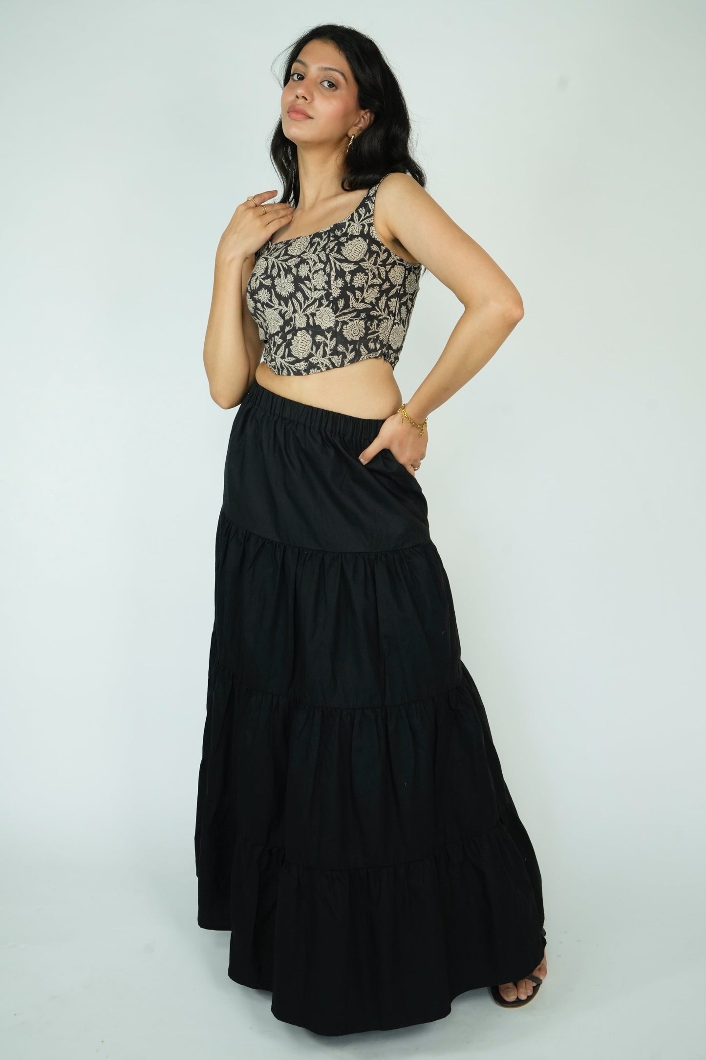 Tiered Maxi Skirt