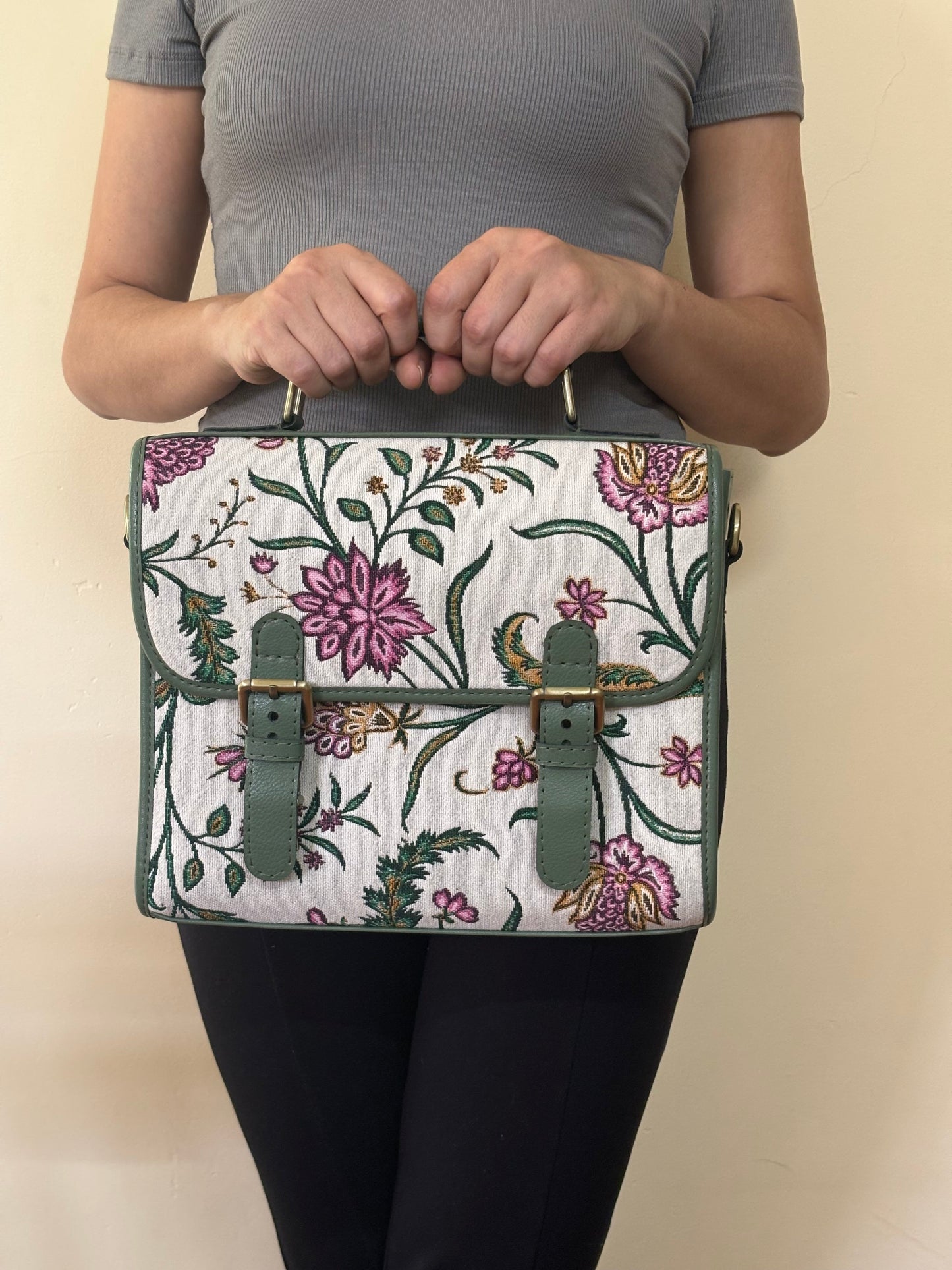 Meadow Bloom Handcrafted Saddle Bag