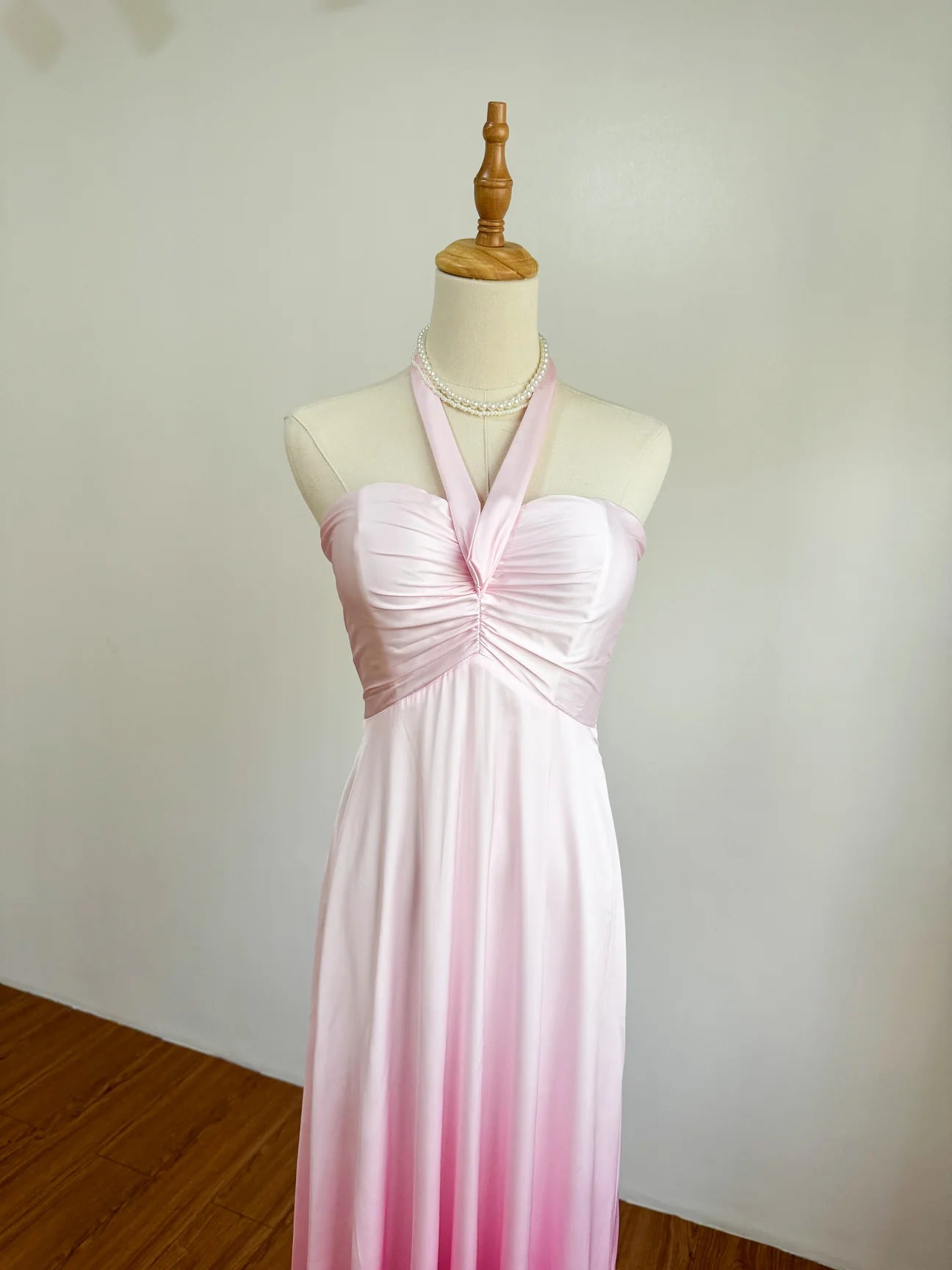 Satin Pink Ombre Dress