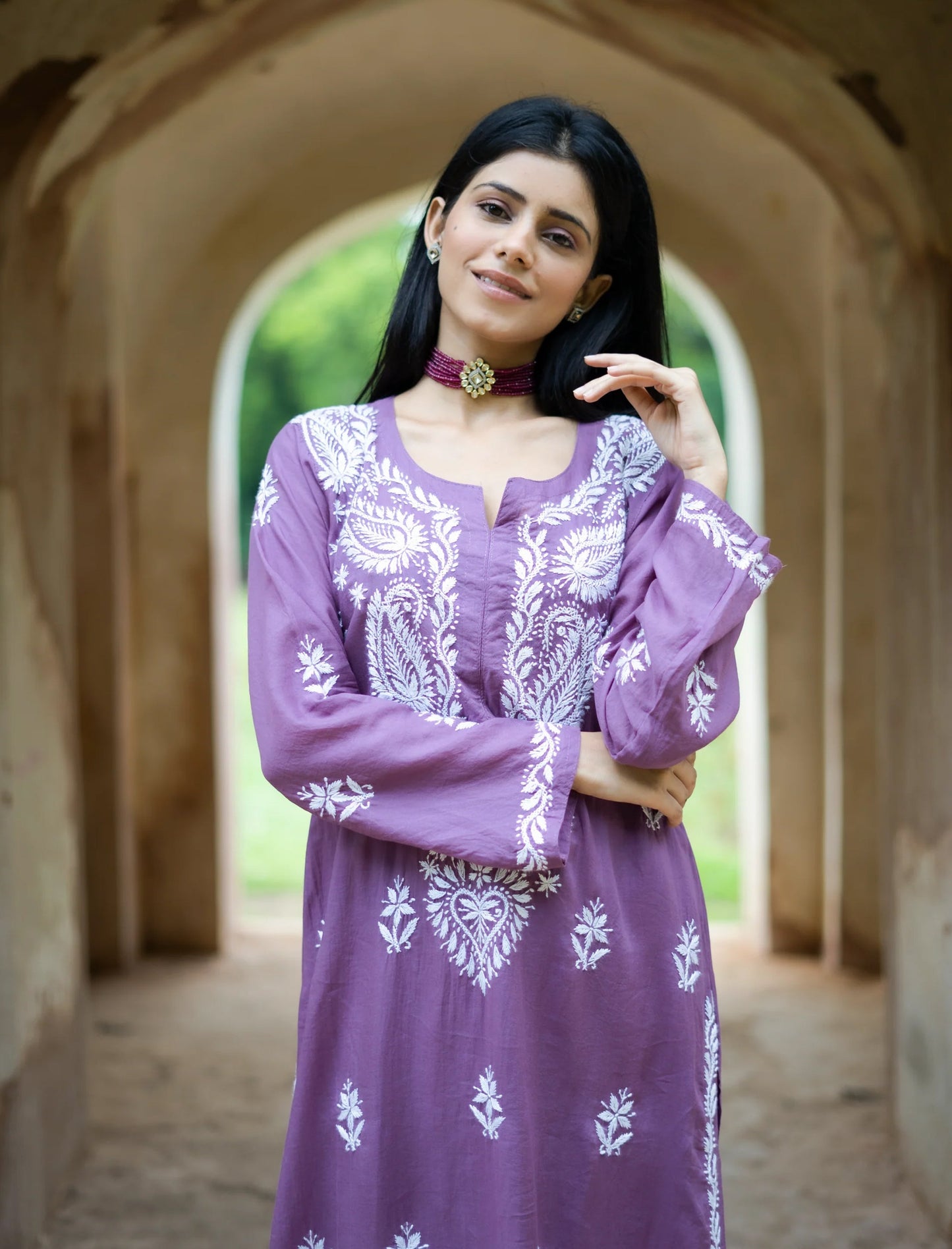 Nagma Chikankari Straight Kurta Coord Set