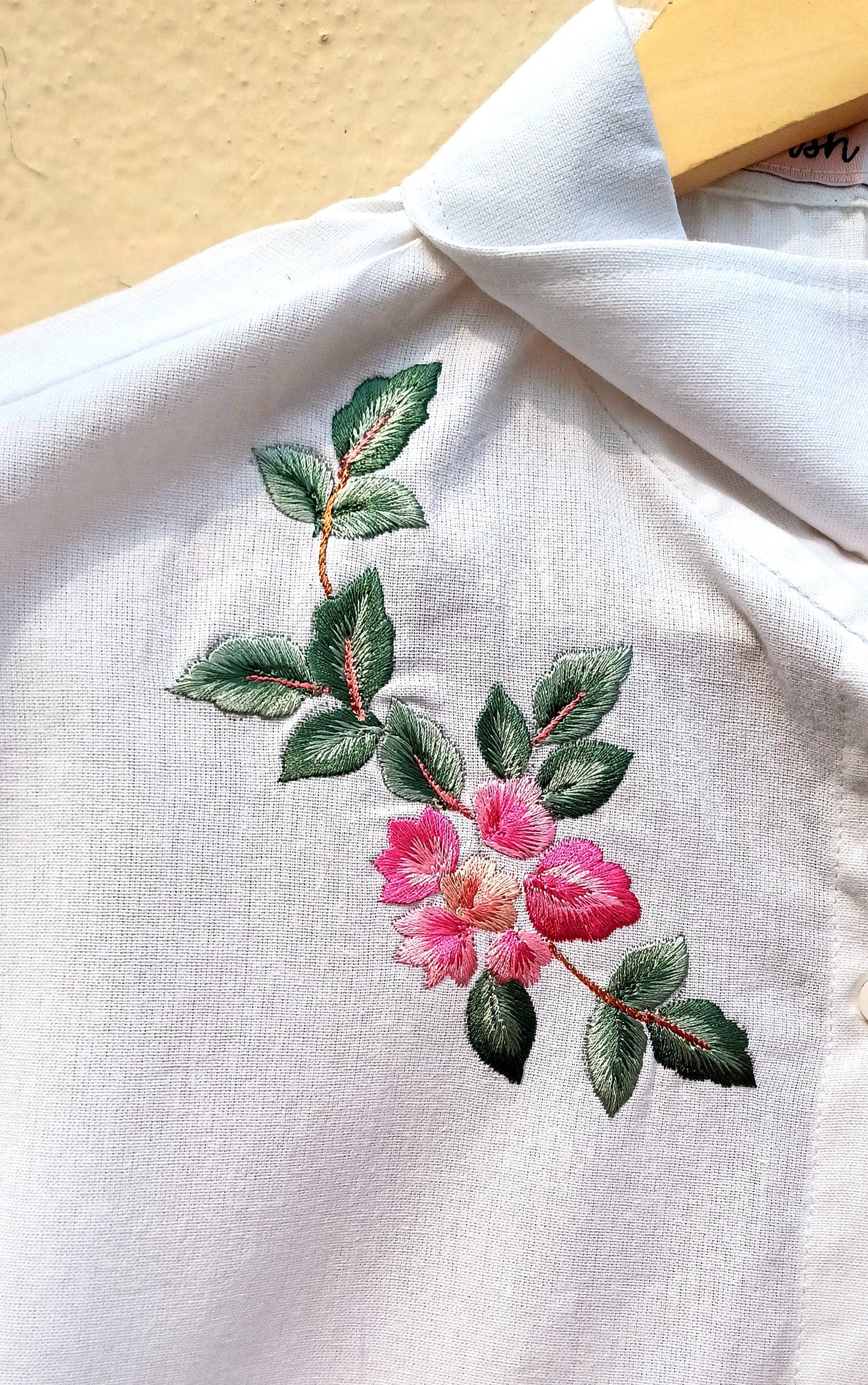 Birds of a Feather Embroidered Cotton Shirt