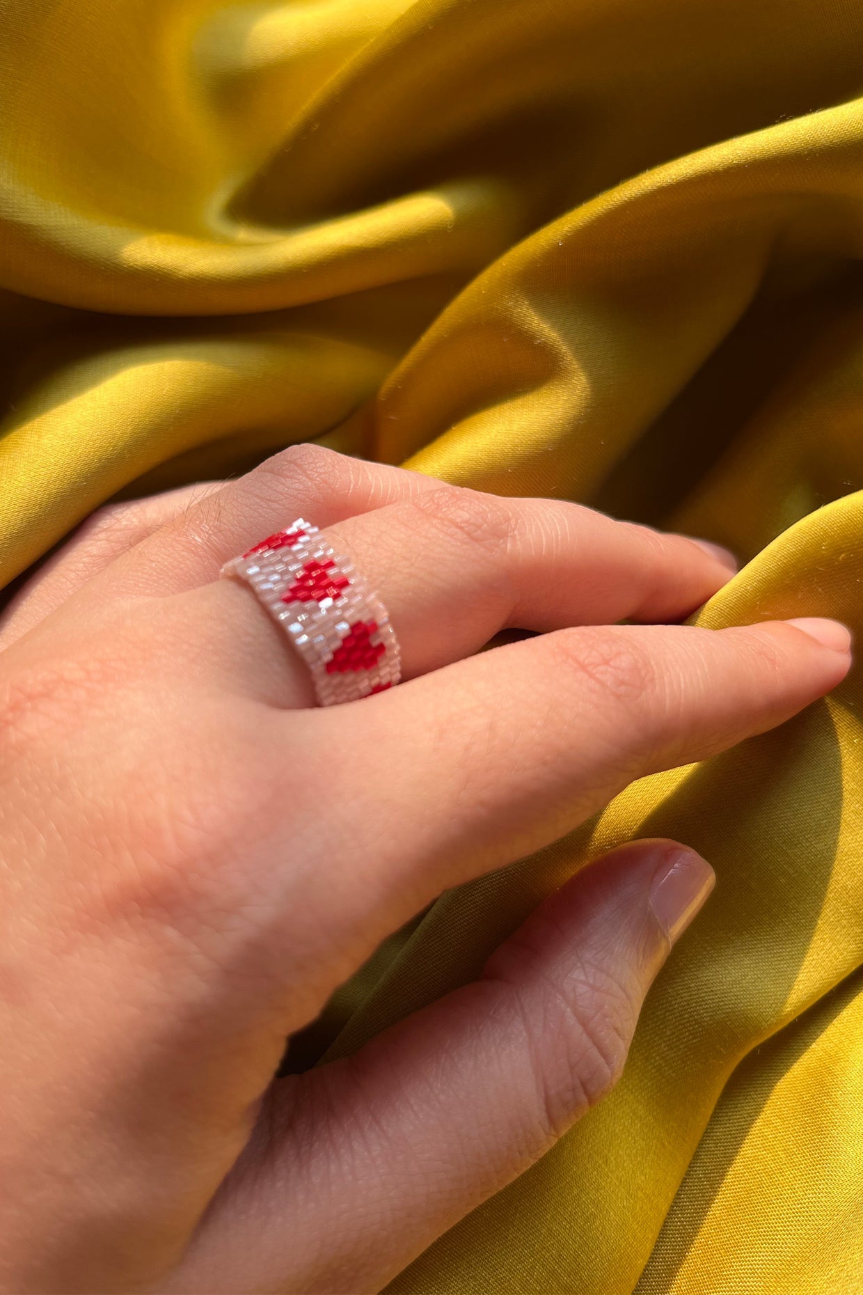 Poppy Beaded Ring