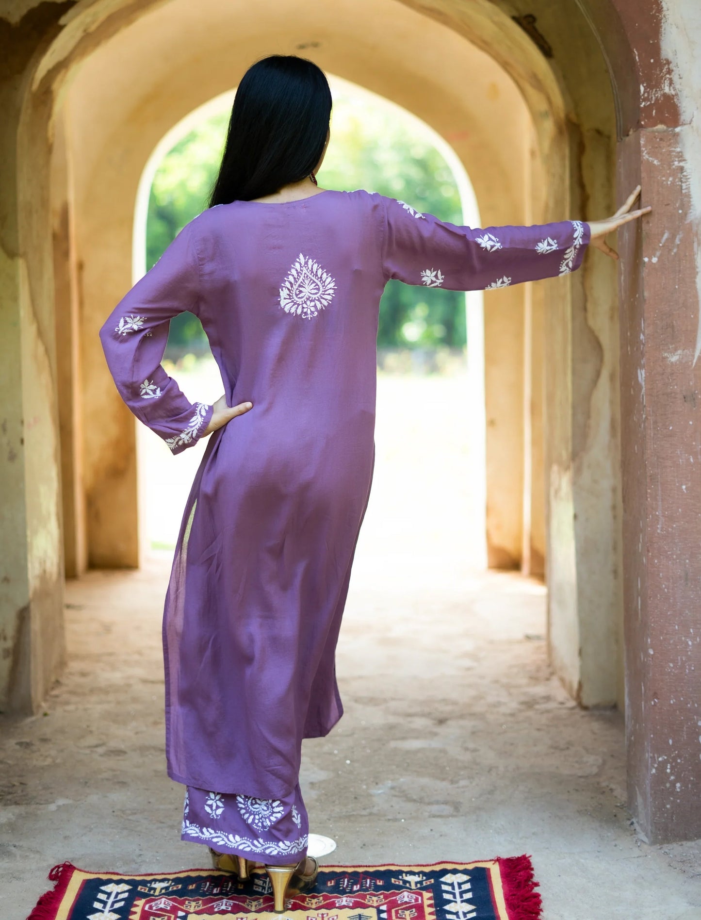 Nagma Chikankari Straight Kurta Coord Set