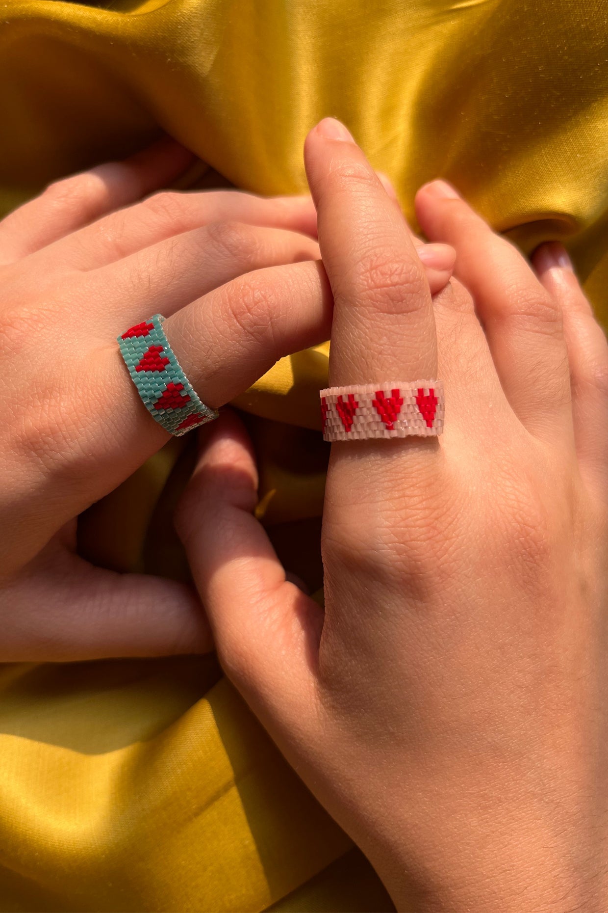 Poppy Beaded Ring