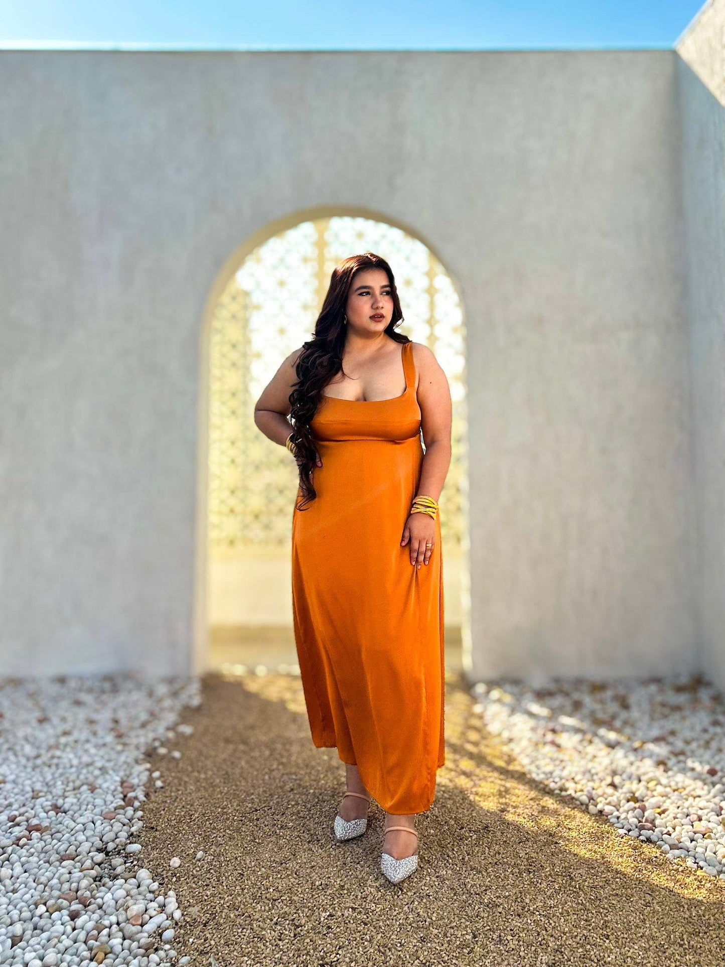 Marigold Muse Asymmetrical Wrap Dress