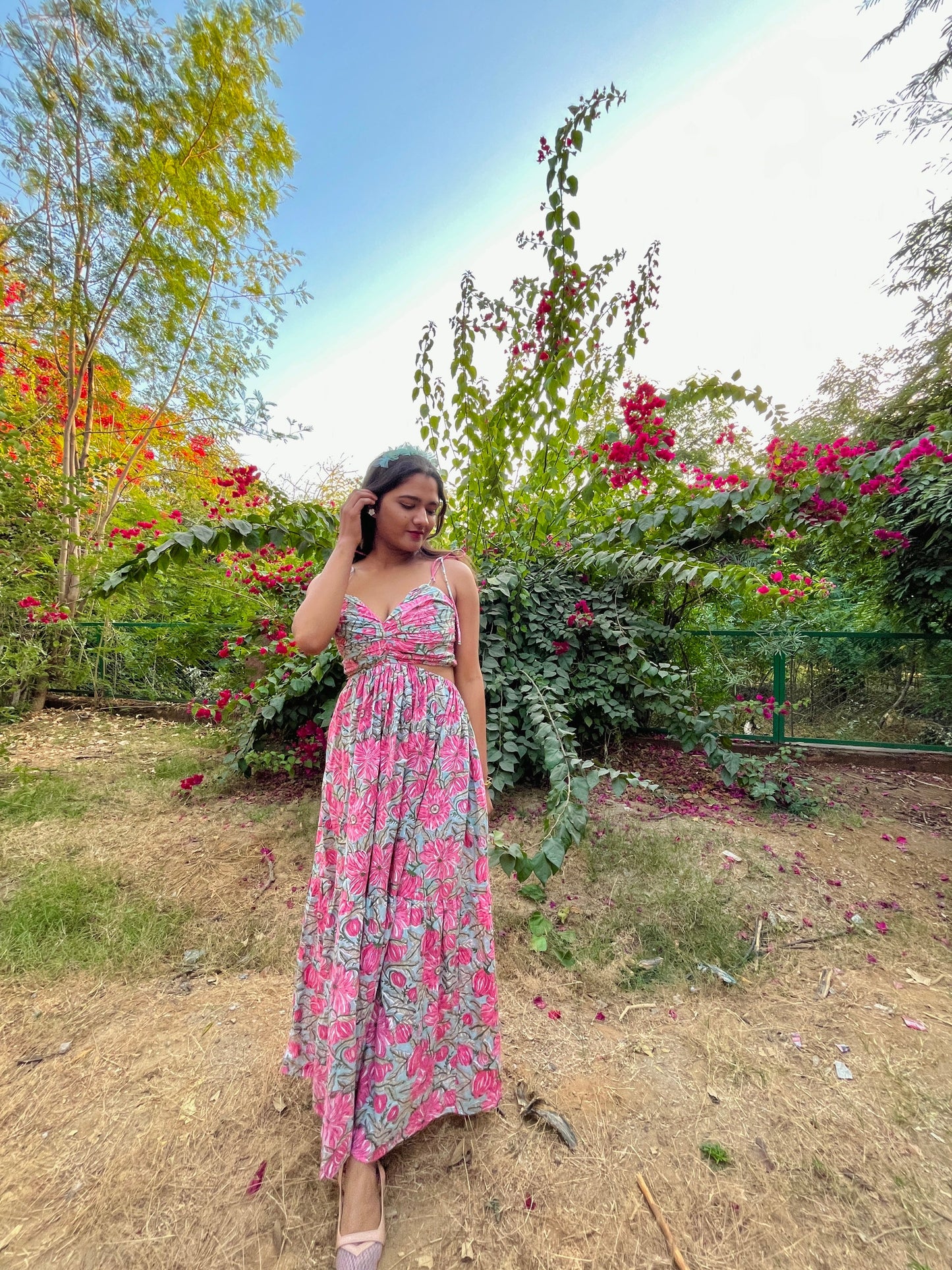 Serene Printed Long Dress