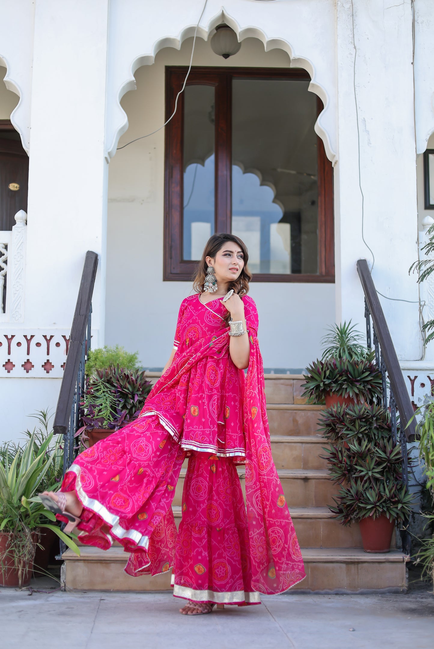 Keshvi Chiffon Sharara Set