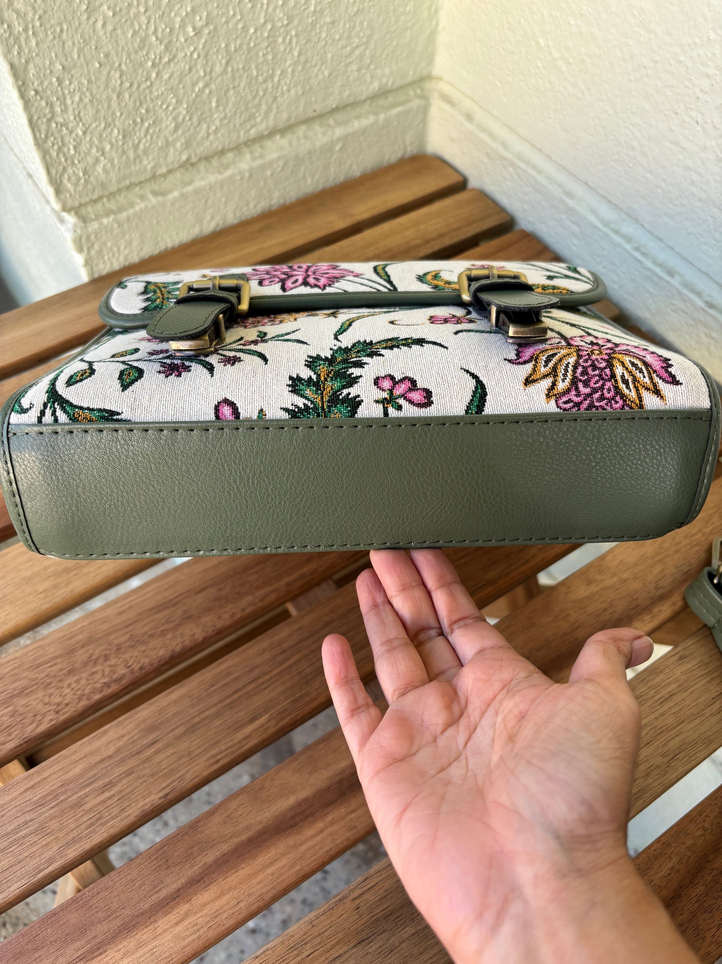 Meadow Bloom Handcrafted Saddle Bag