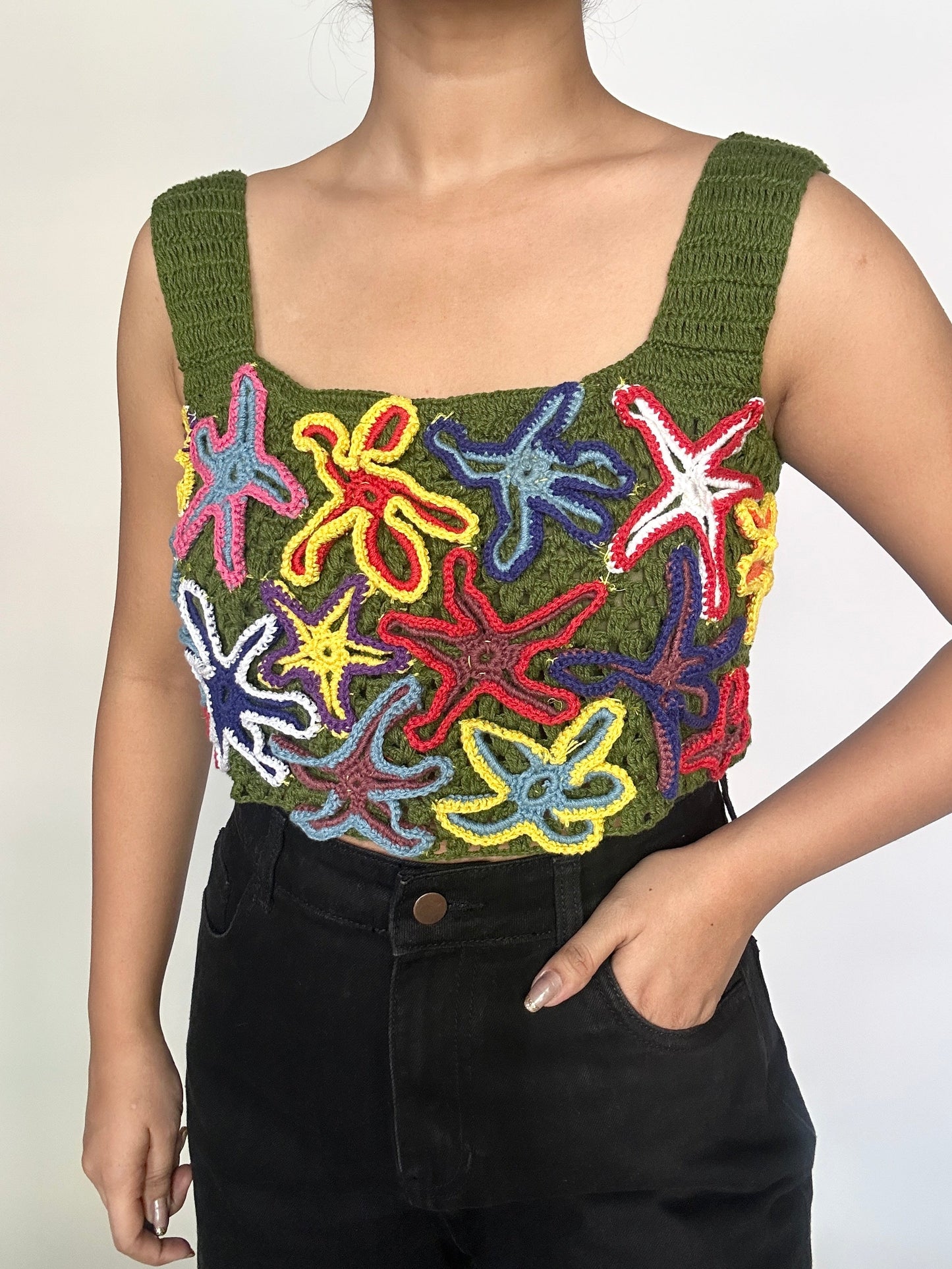 Starry Night Crochet Top