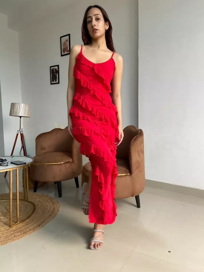 Ruffle Lycra Dress
