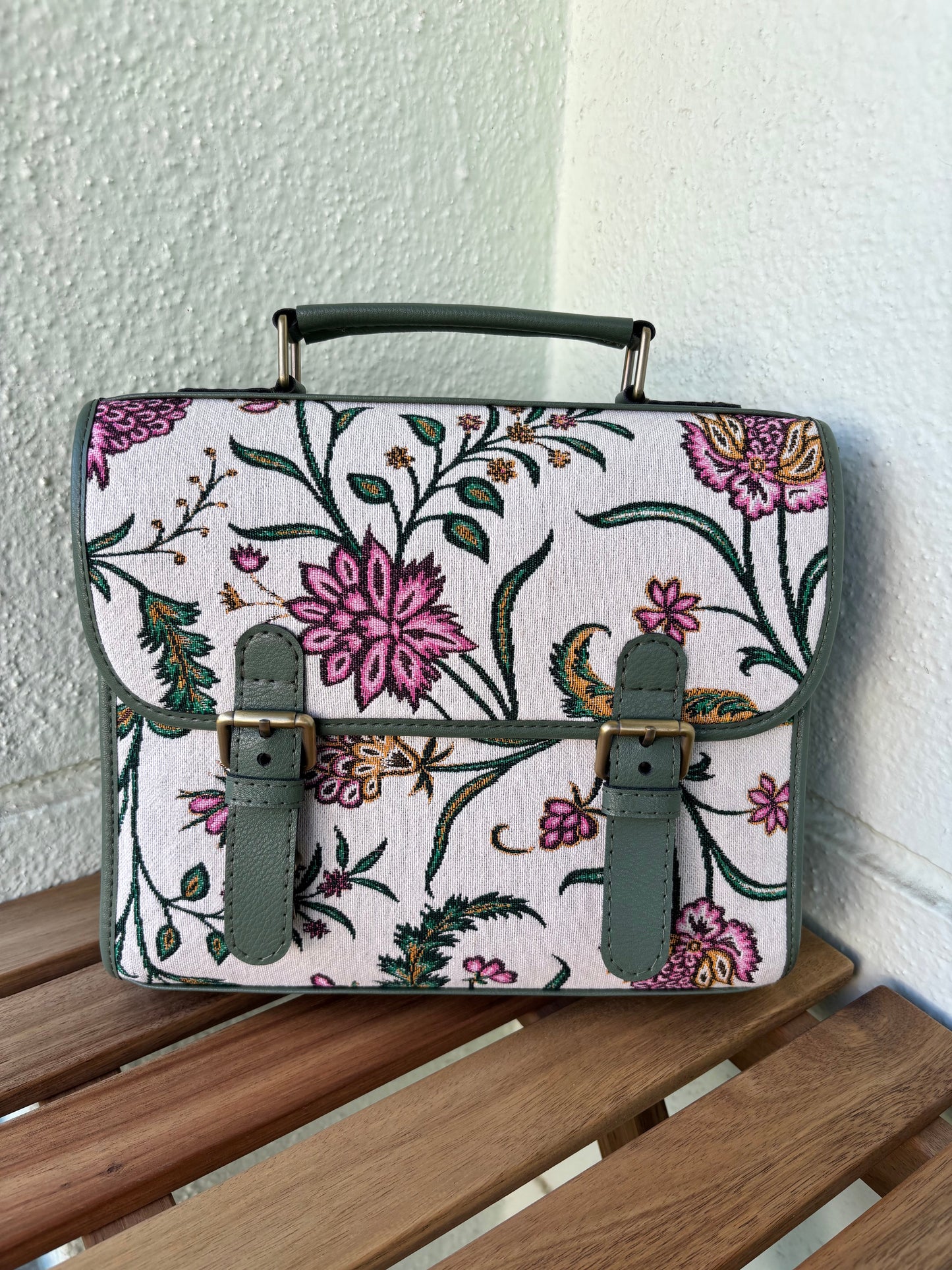 Meadow Bloom Handcrafted Saddle Bag