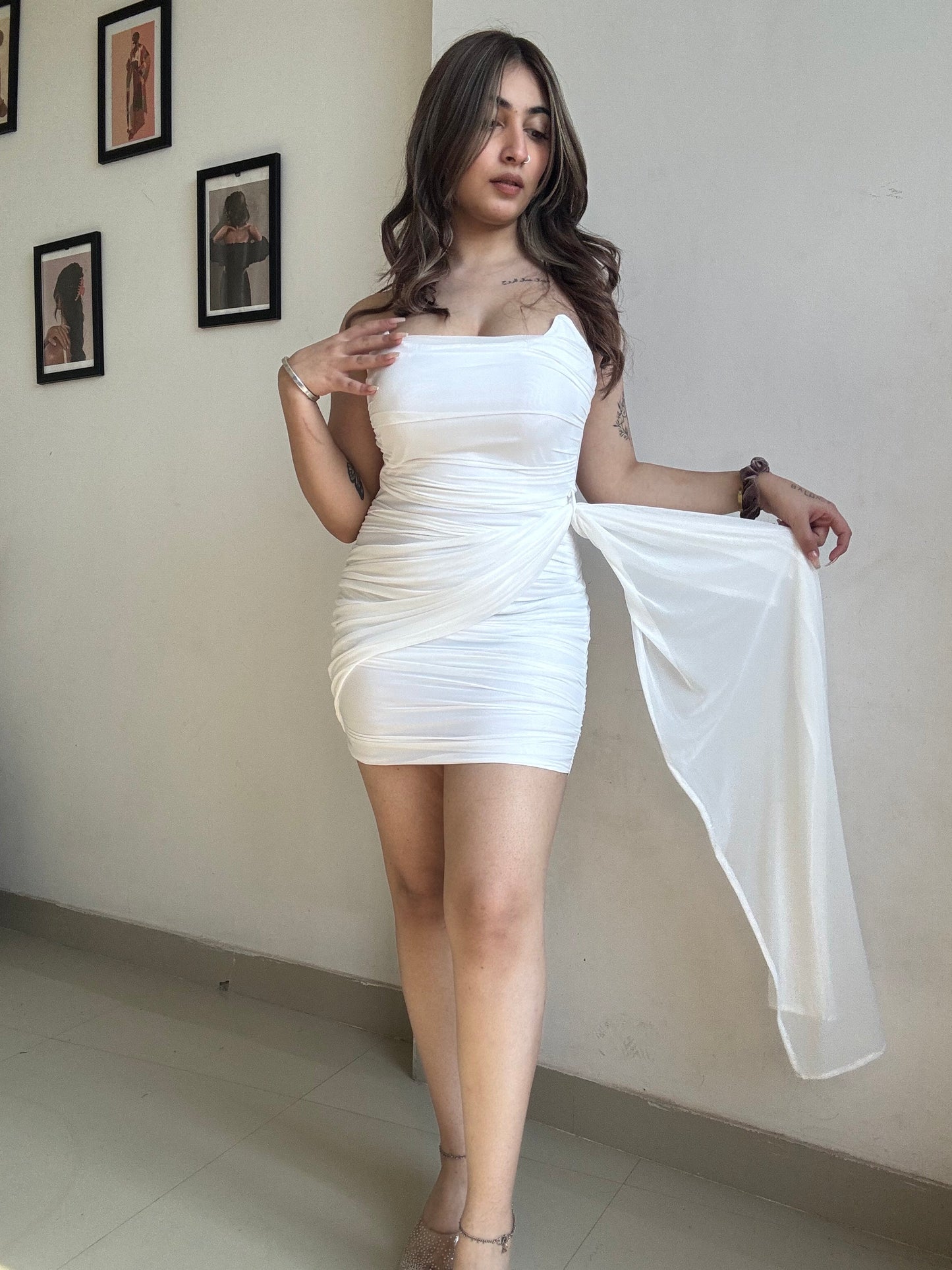 Dreamy Drape Padded Dress