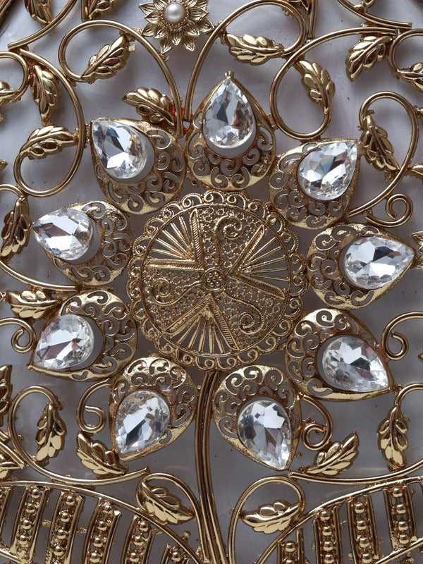 Mia Intricate Brass Clutch