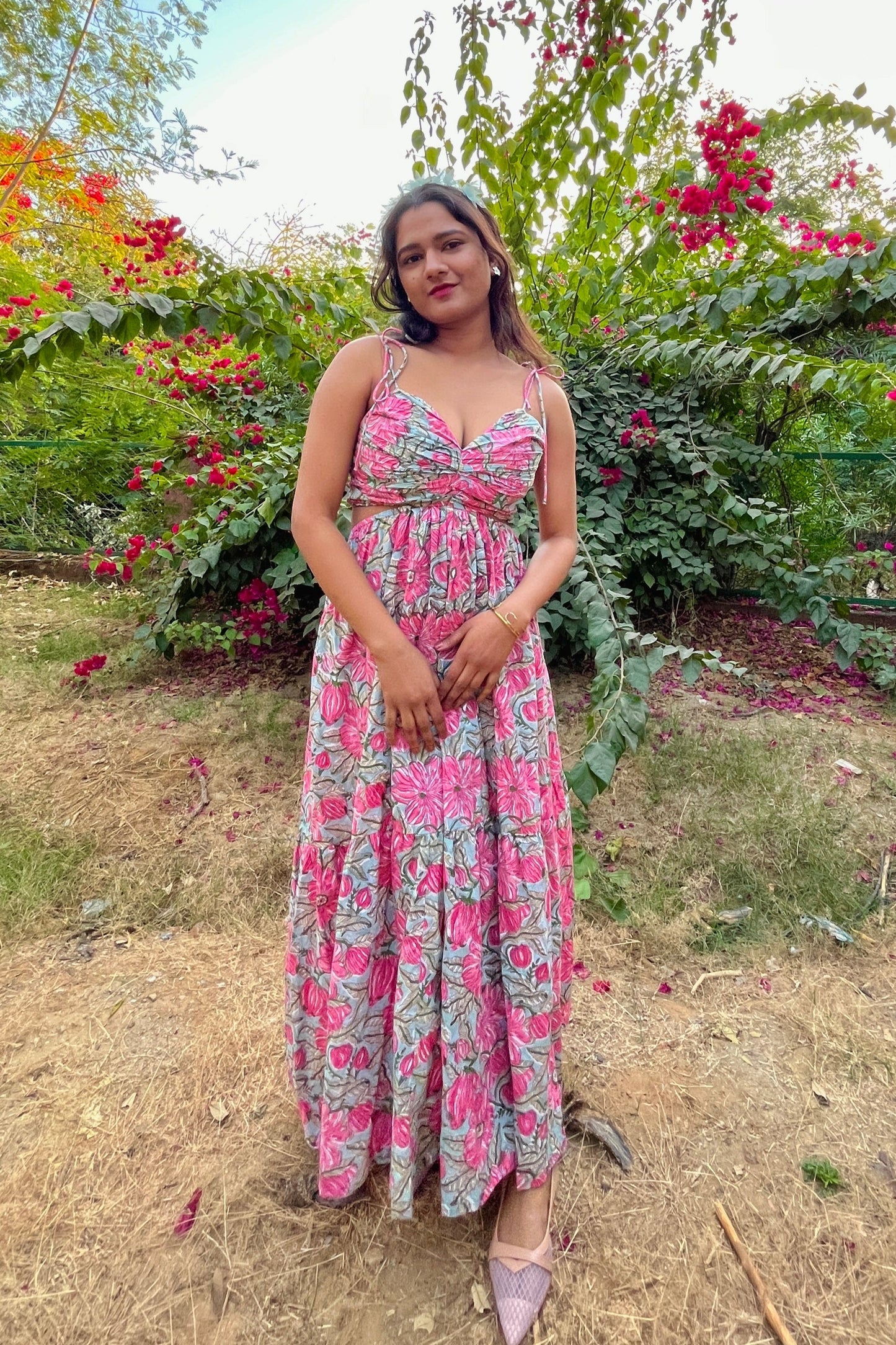 Serene Printed Long Dress
