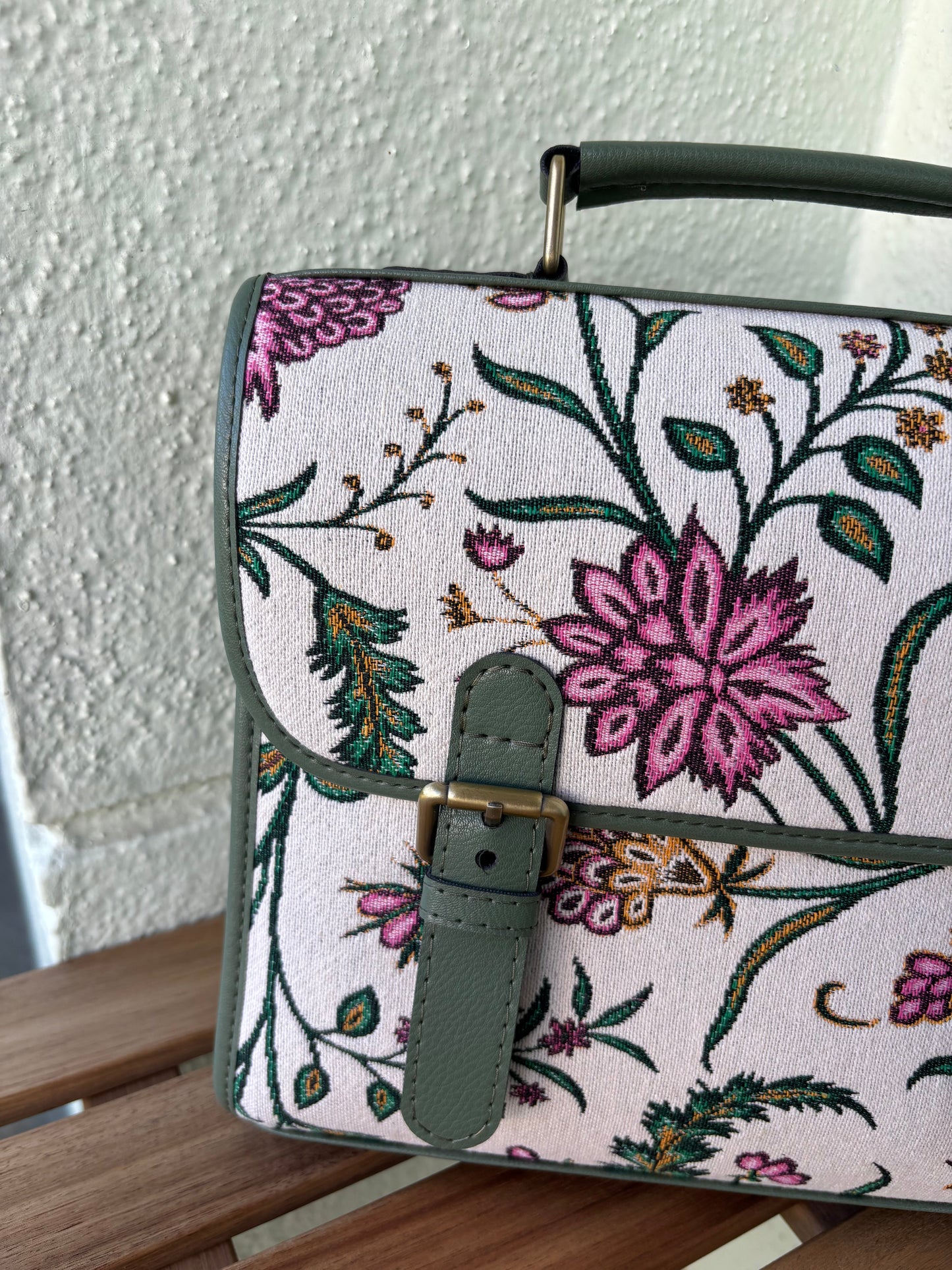 Meadow Bloom Handcrafted Saddle Bag