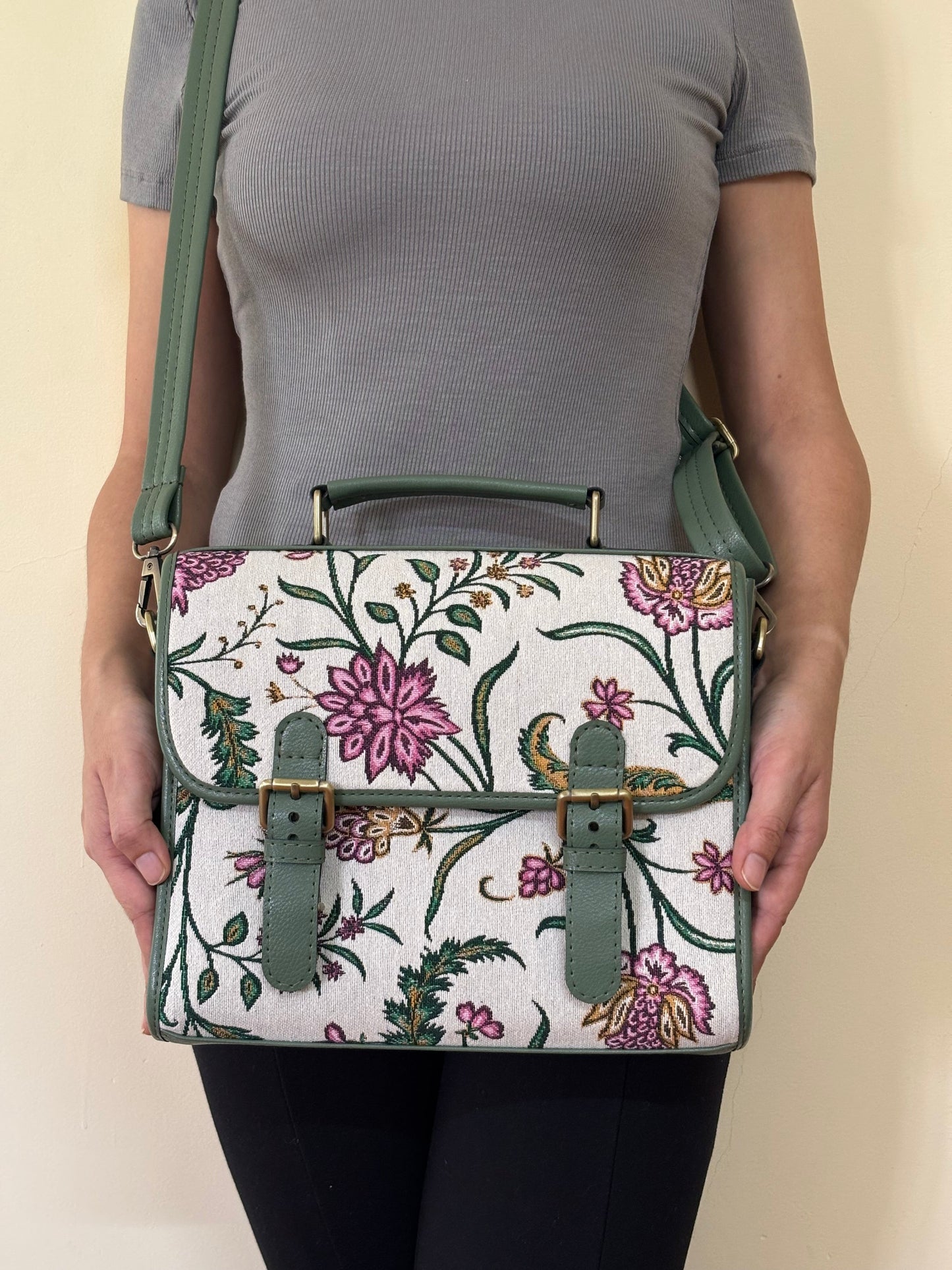 Meadow Bloom Handcrafted Saddle Bag
