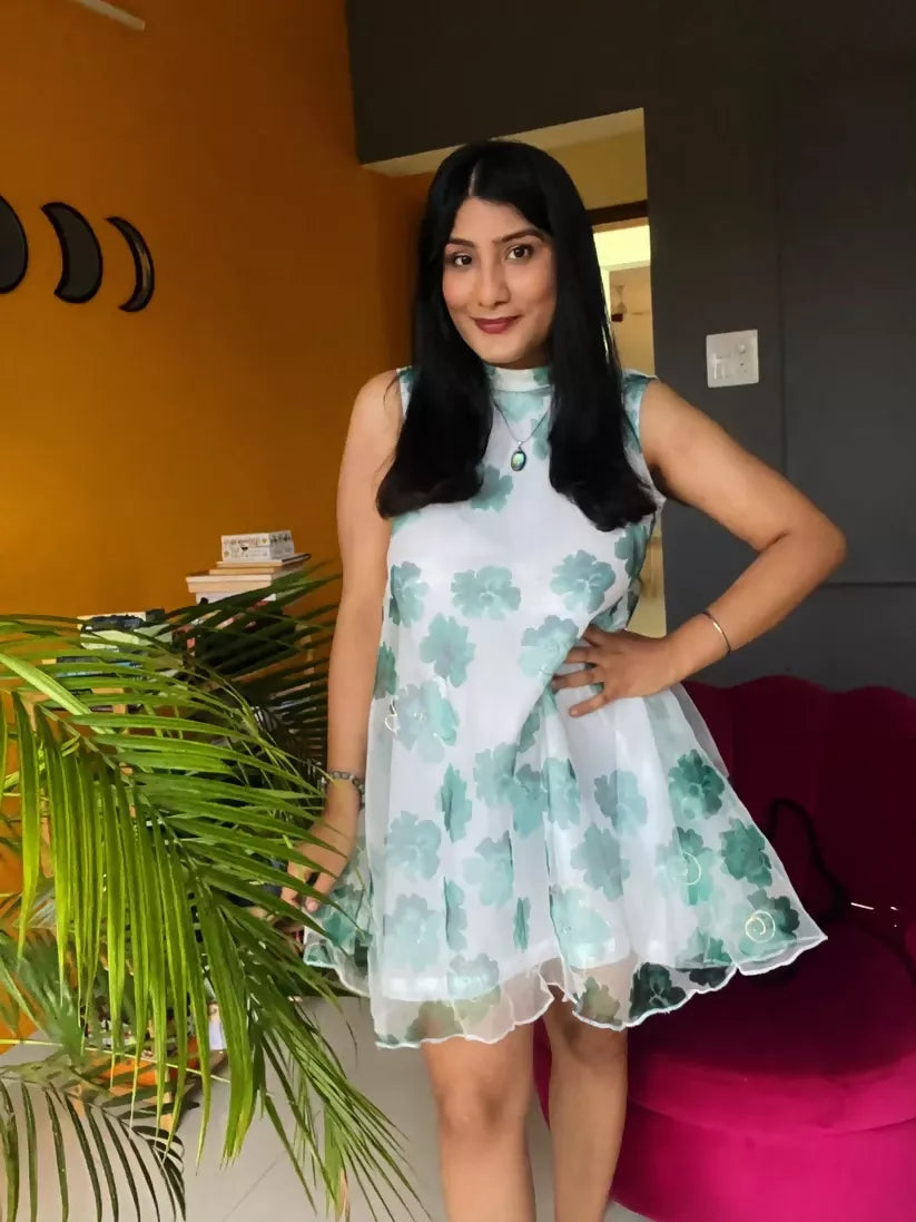 Emily In Paris Green Floral Dress