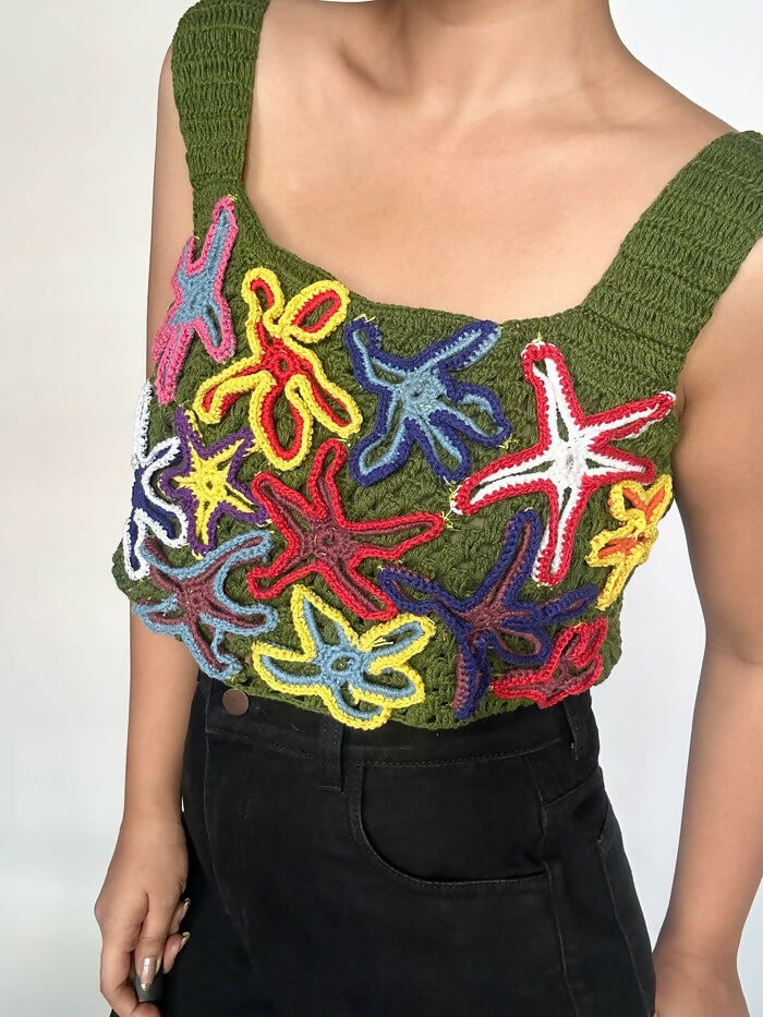 Starry Night Crochet Top