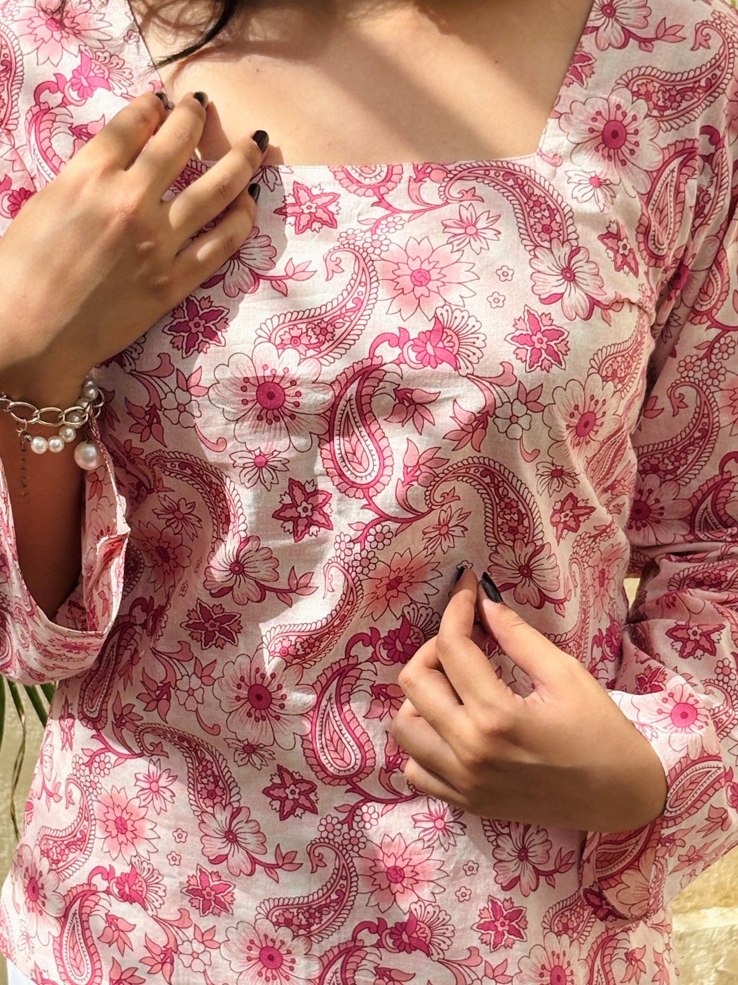 Rosemilli Floral Print Cotton Kurti