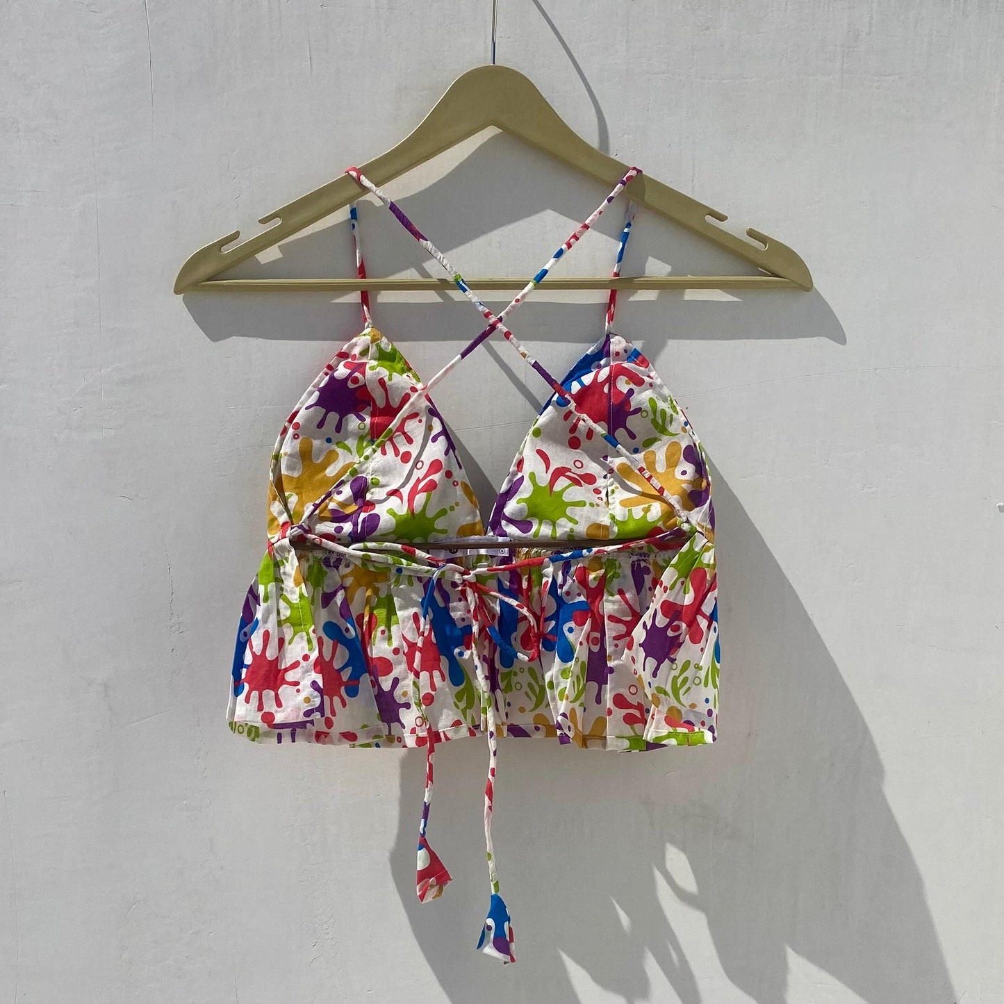 Multicolor Holi Bralette with Removable Pads