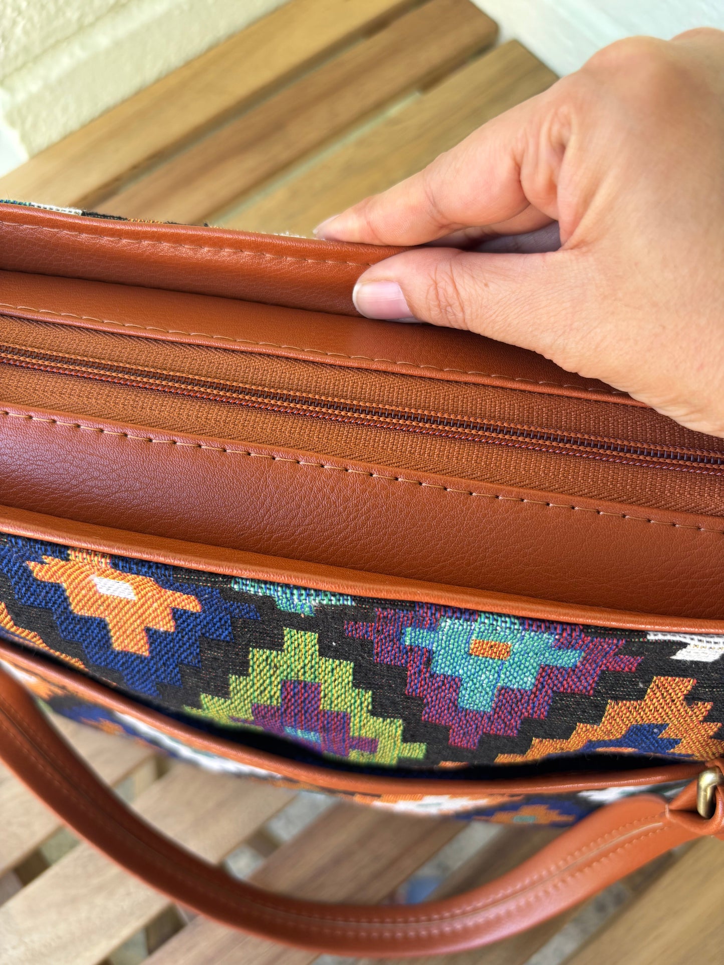 Geo Weave Handcrafted Tote