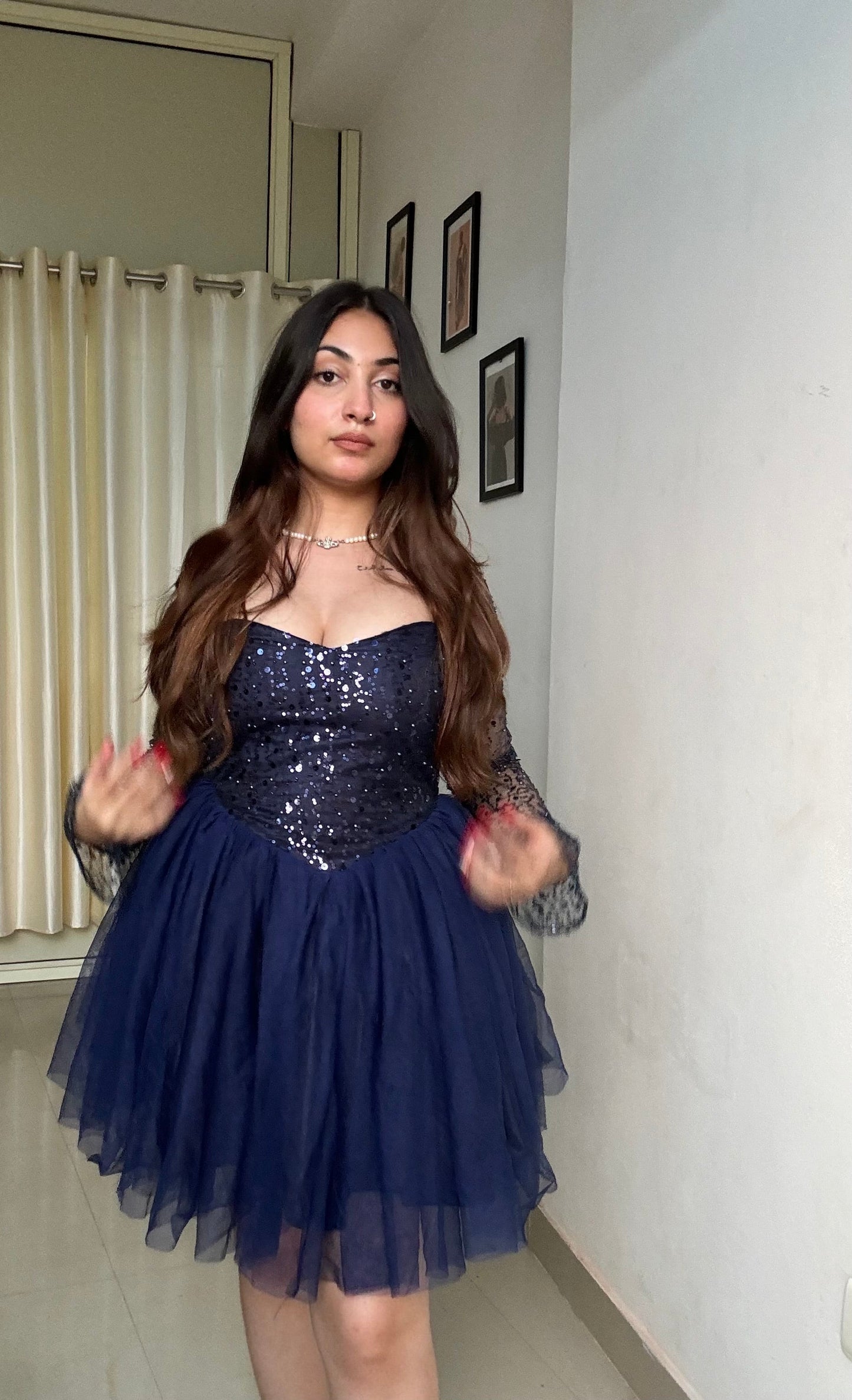 Midnight Sequin Polly Dress