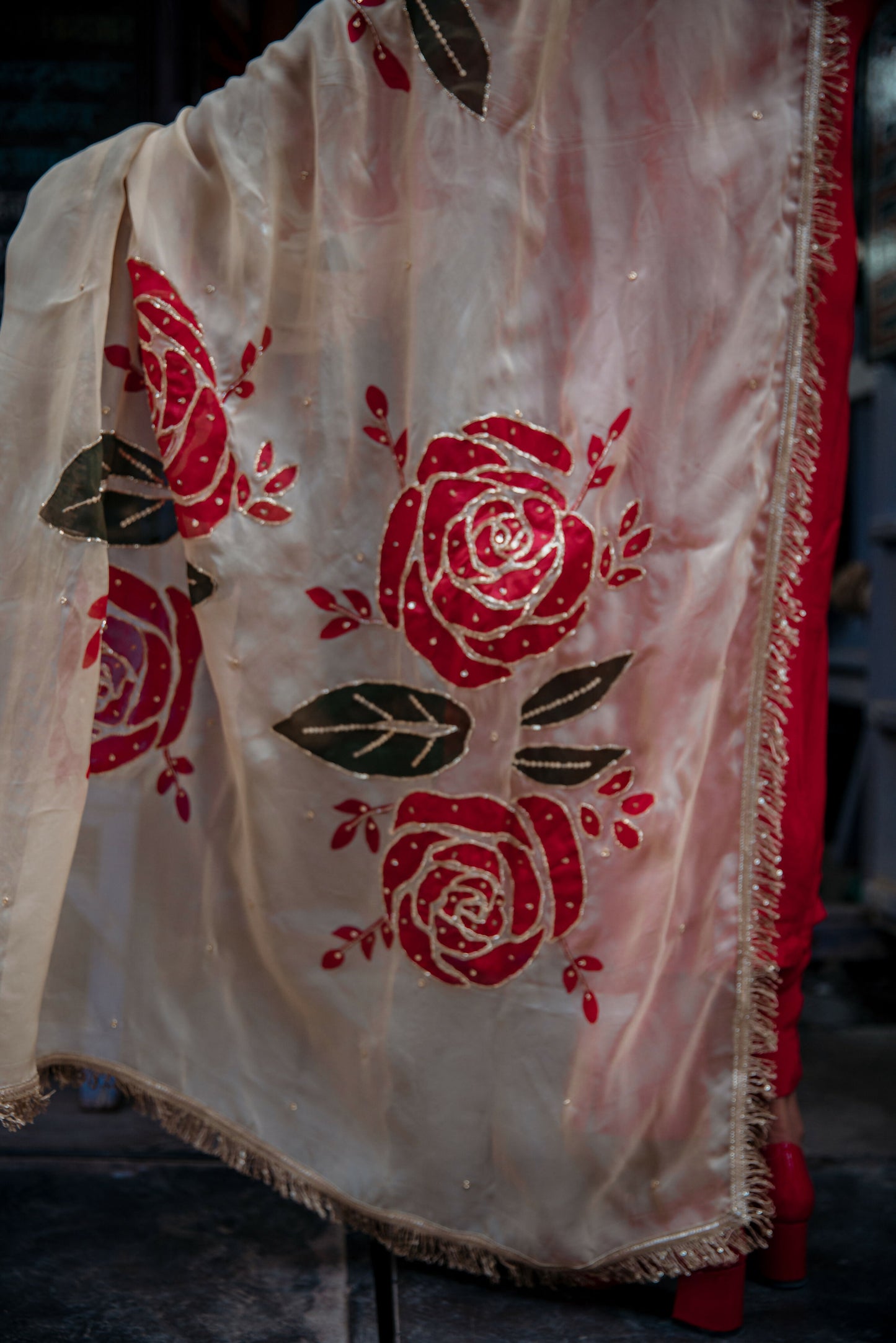 Rudrani Crepe And Organza Suit Set