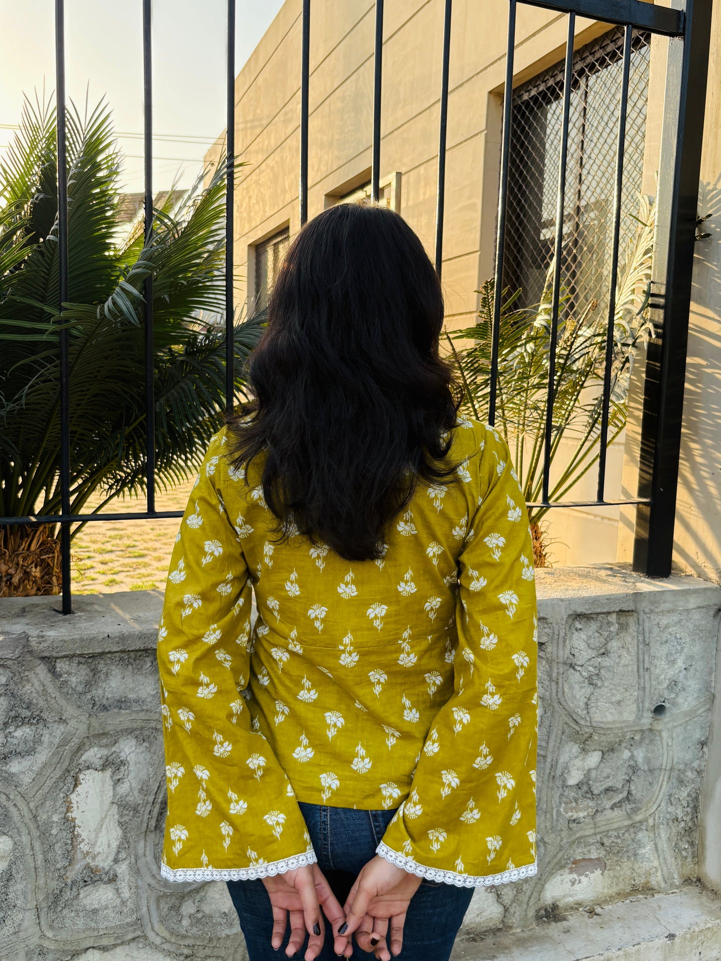 Mehrakha Bell Sleeve Top
