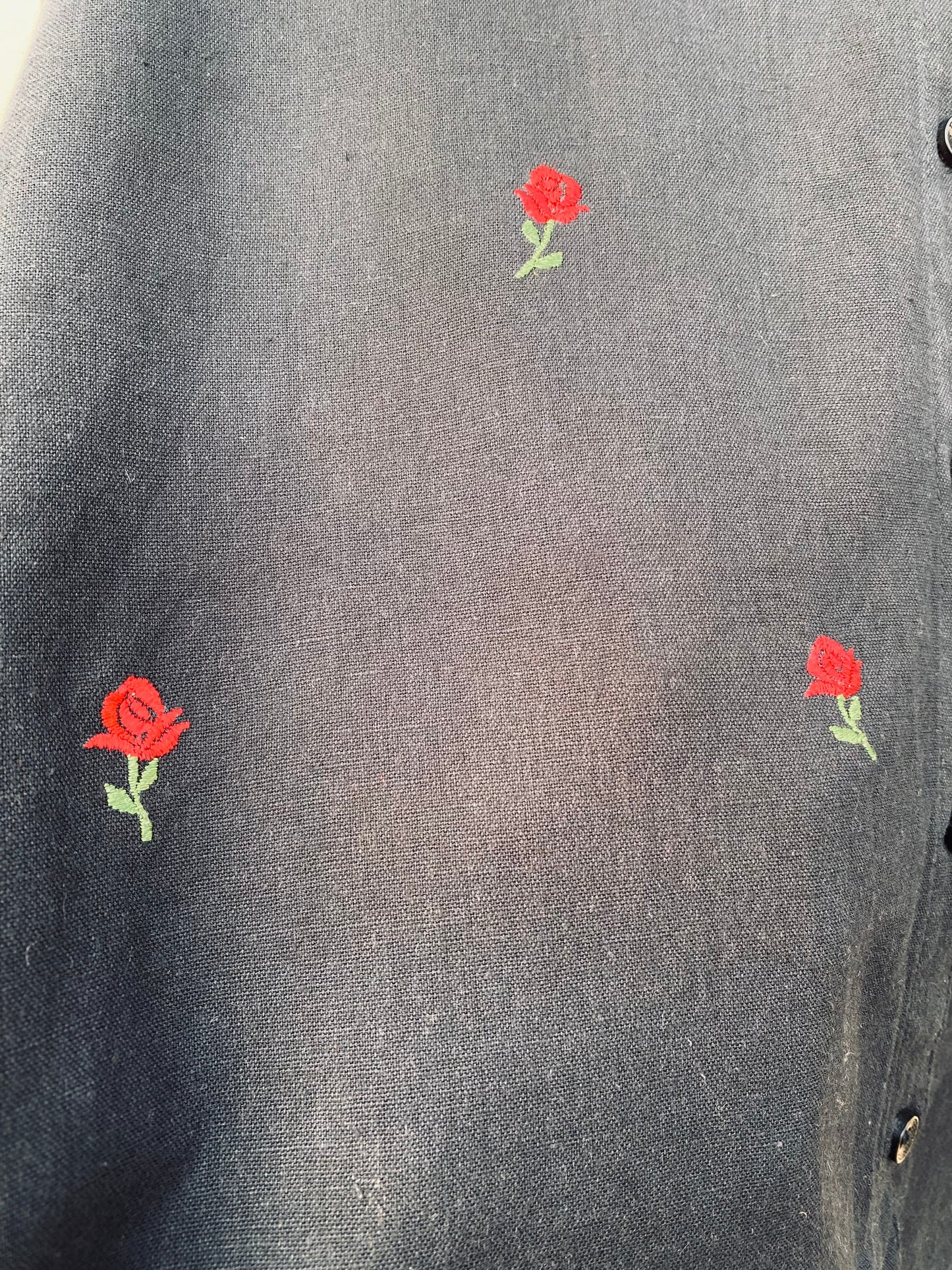 Gulab Embroidered Black Shirt