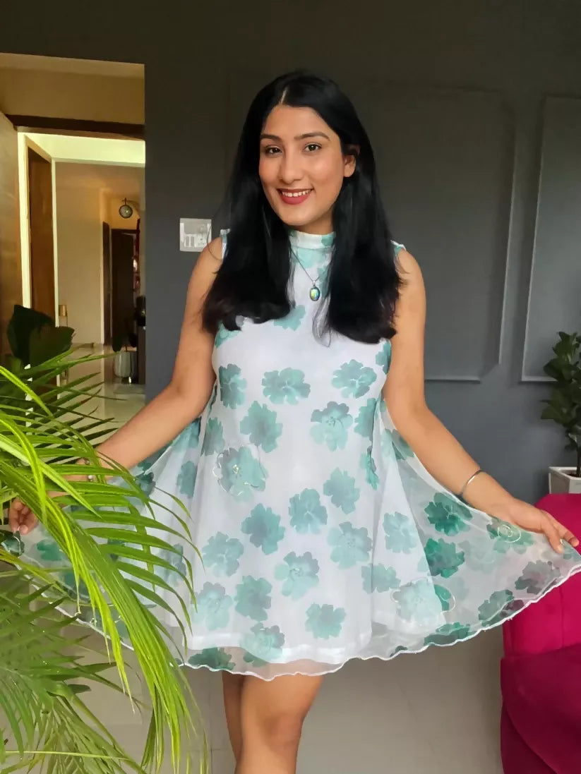 Emily In Paris Green Floral Dress