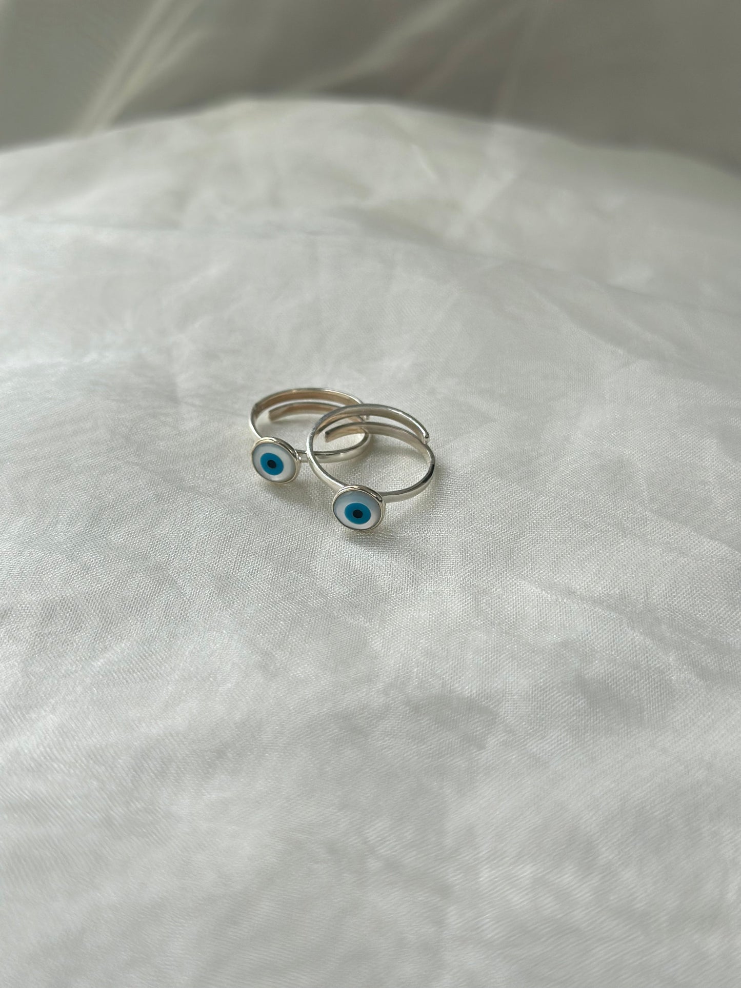 Nazar Silver Toe Rings Pair
