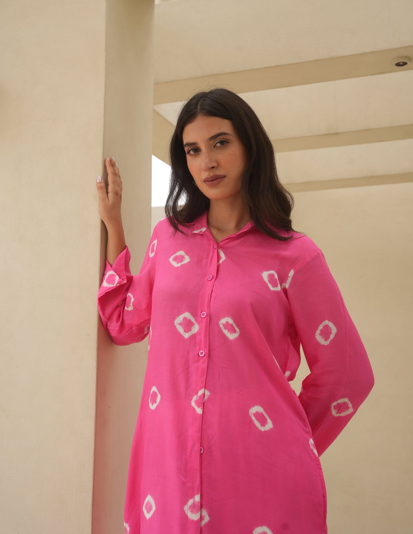 Ivy Hand-dyed Bandhani Muslin Co Ord Set