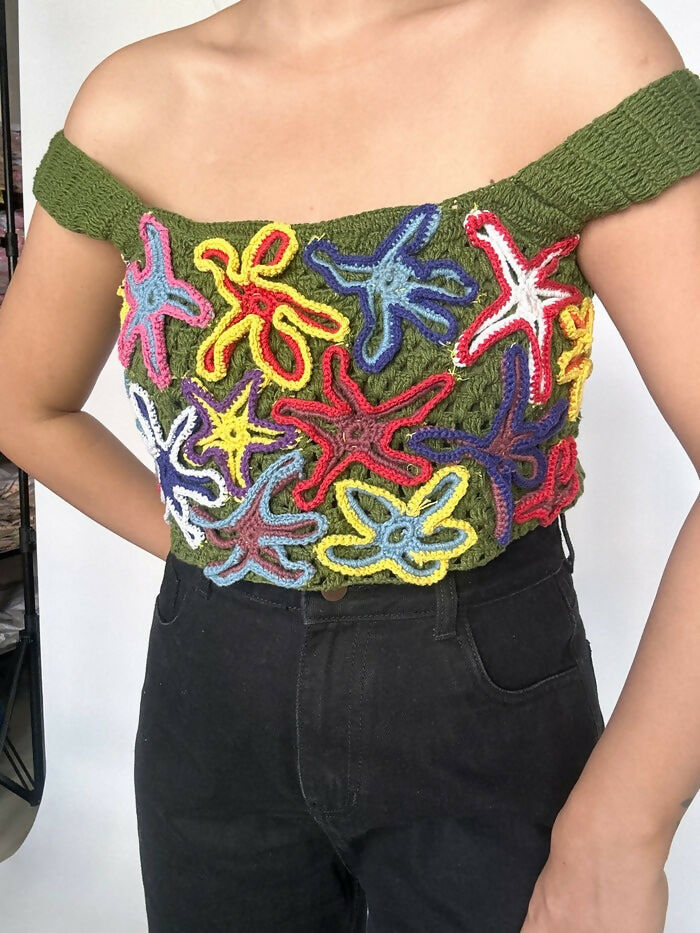 Starry Night Crochet Top