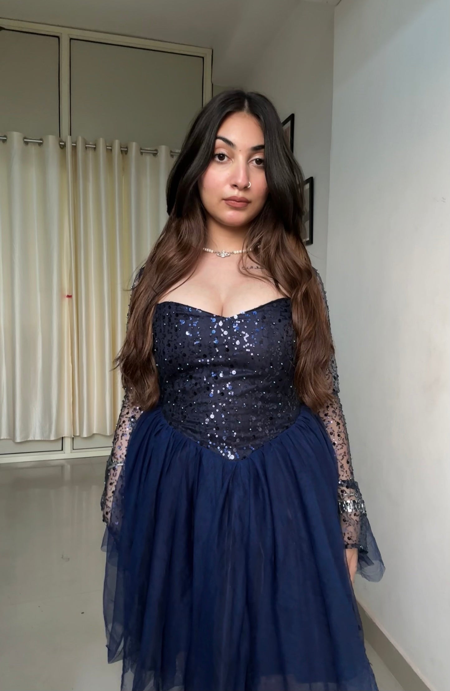 Midnight Sequin Polly Dress