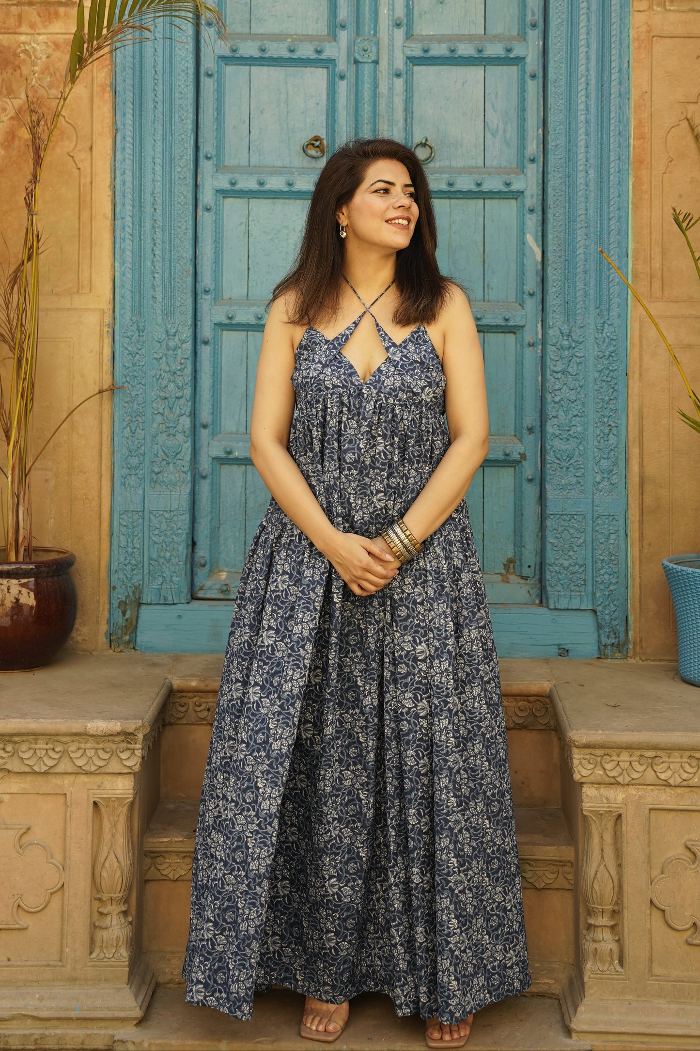 Printed Beach Maxi Dress