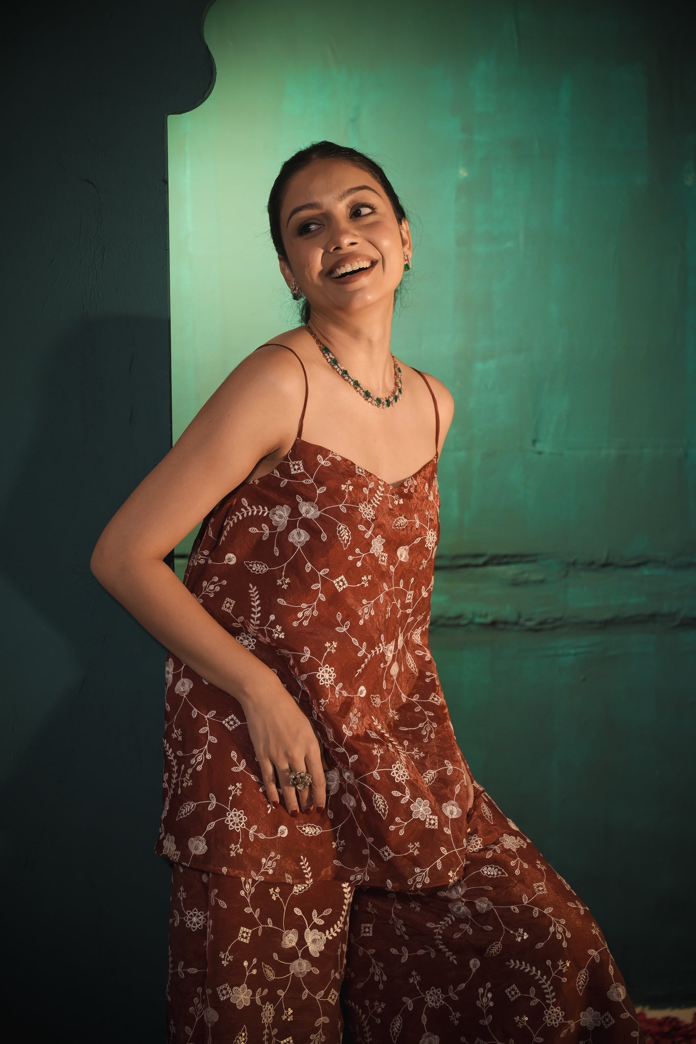 Anjali Red Thread Work Set