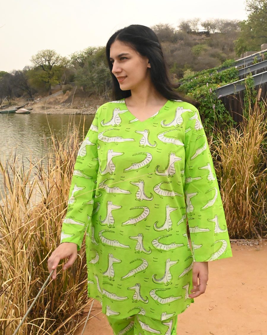 Agar Magar Soft Cotton Kurta Pyjama Set