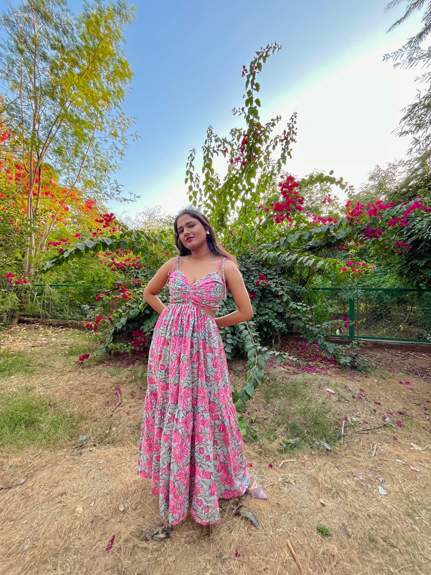 Serene Printed Long Dress